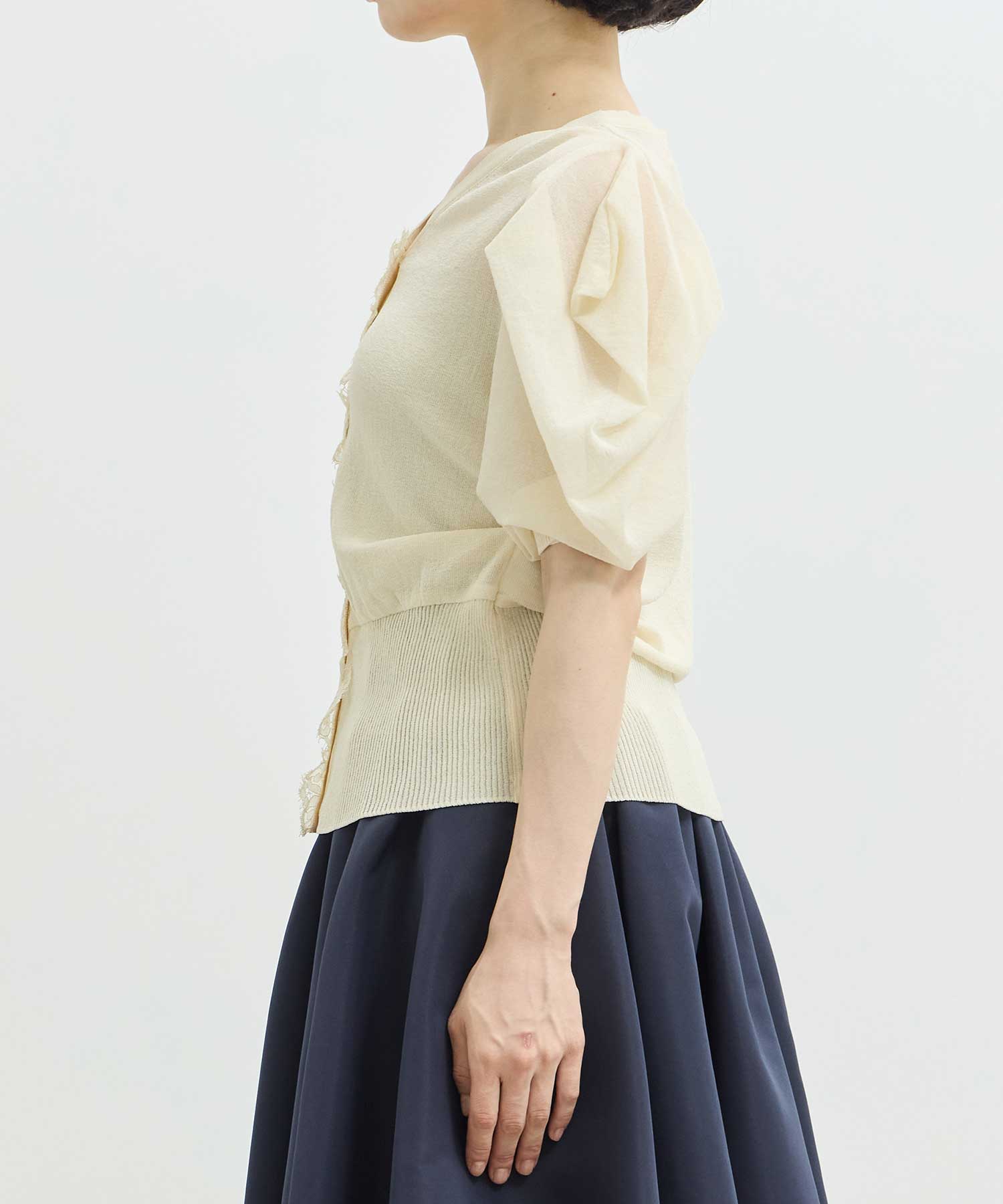 Harf Sleeve Lace Knit Cardigan THE TOKYO