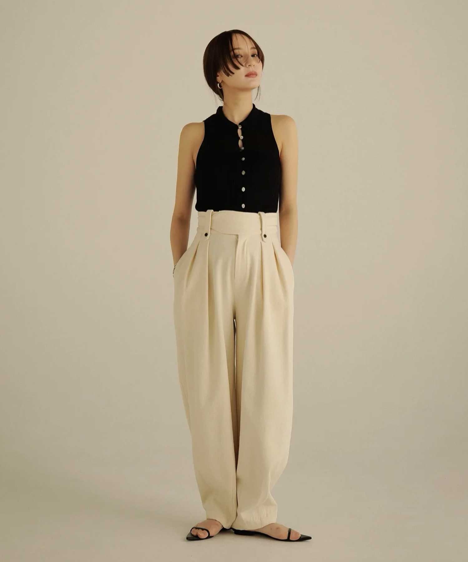slab cotton cocoon pants Louren