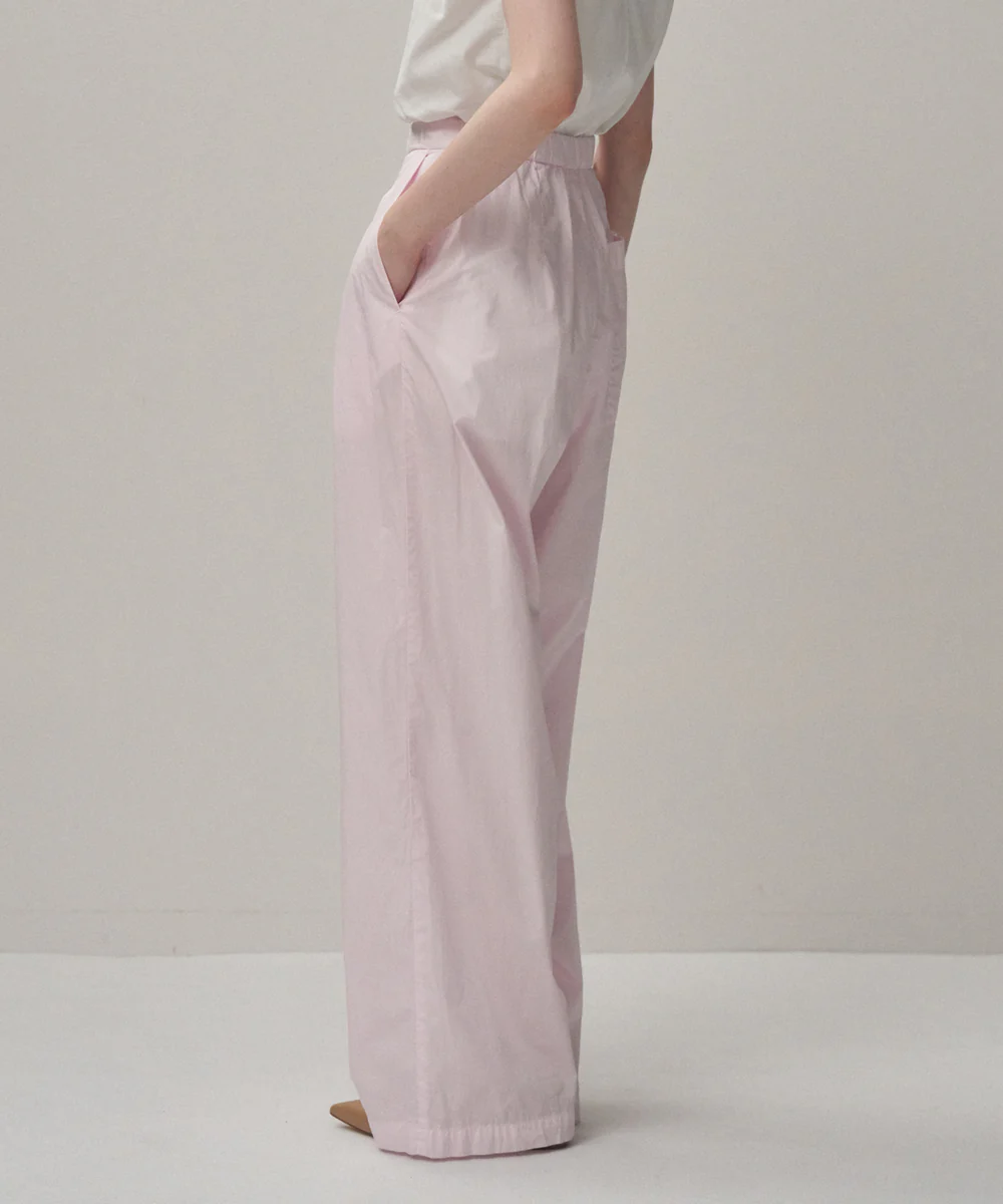 NATURAL DYED COTTON LAWN TWO TUCKED PANTS ATON
