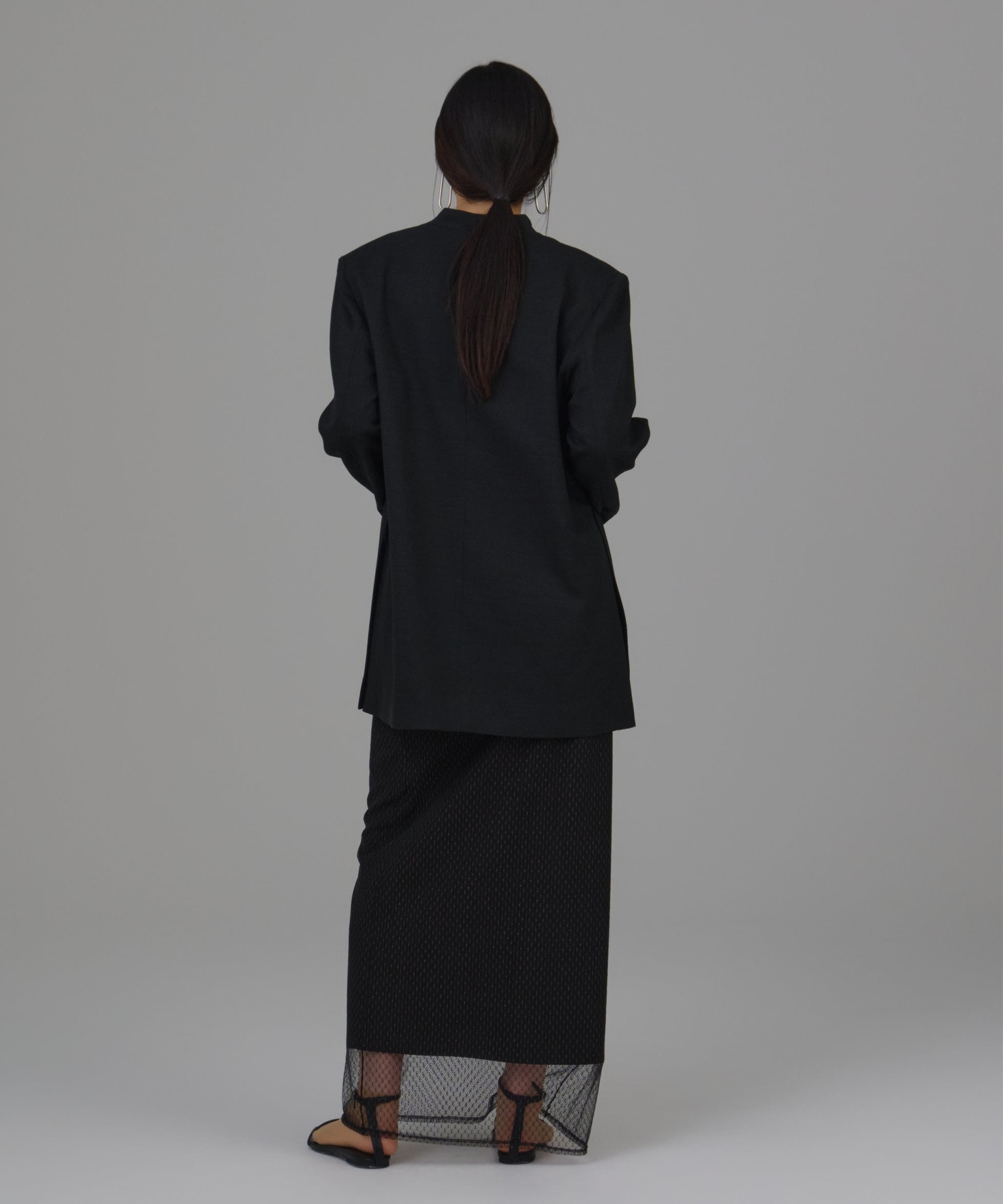 【WEB限定】tulle lace skirt Louren