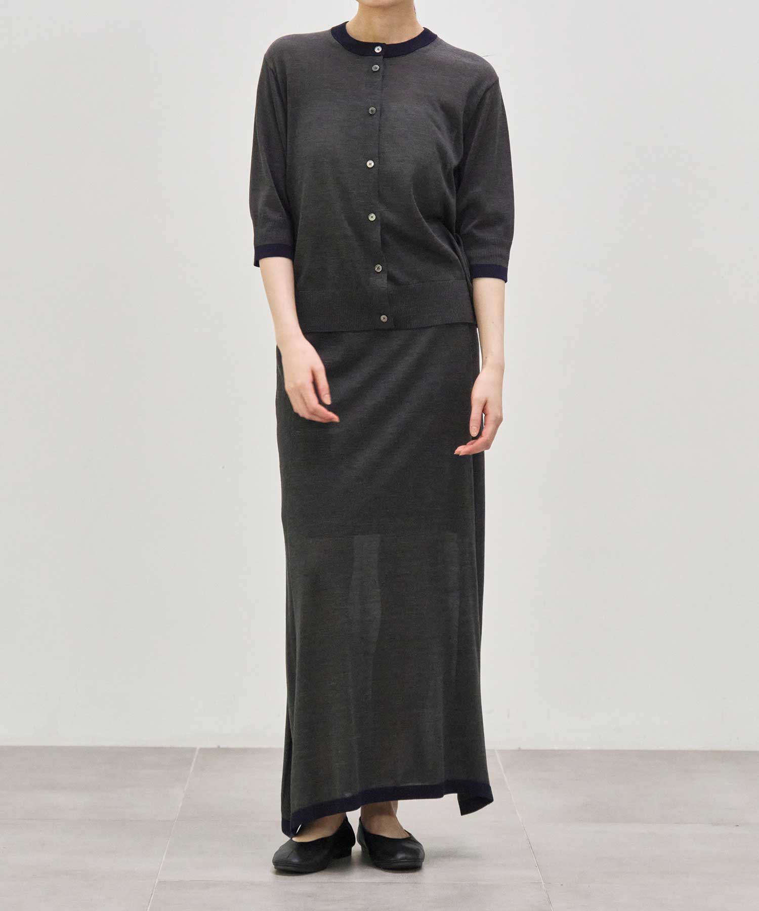 別注 Washable Silk Pencil Skirt CINOH