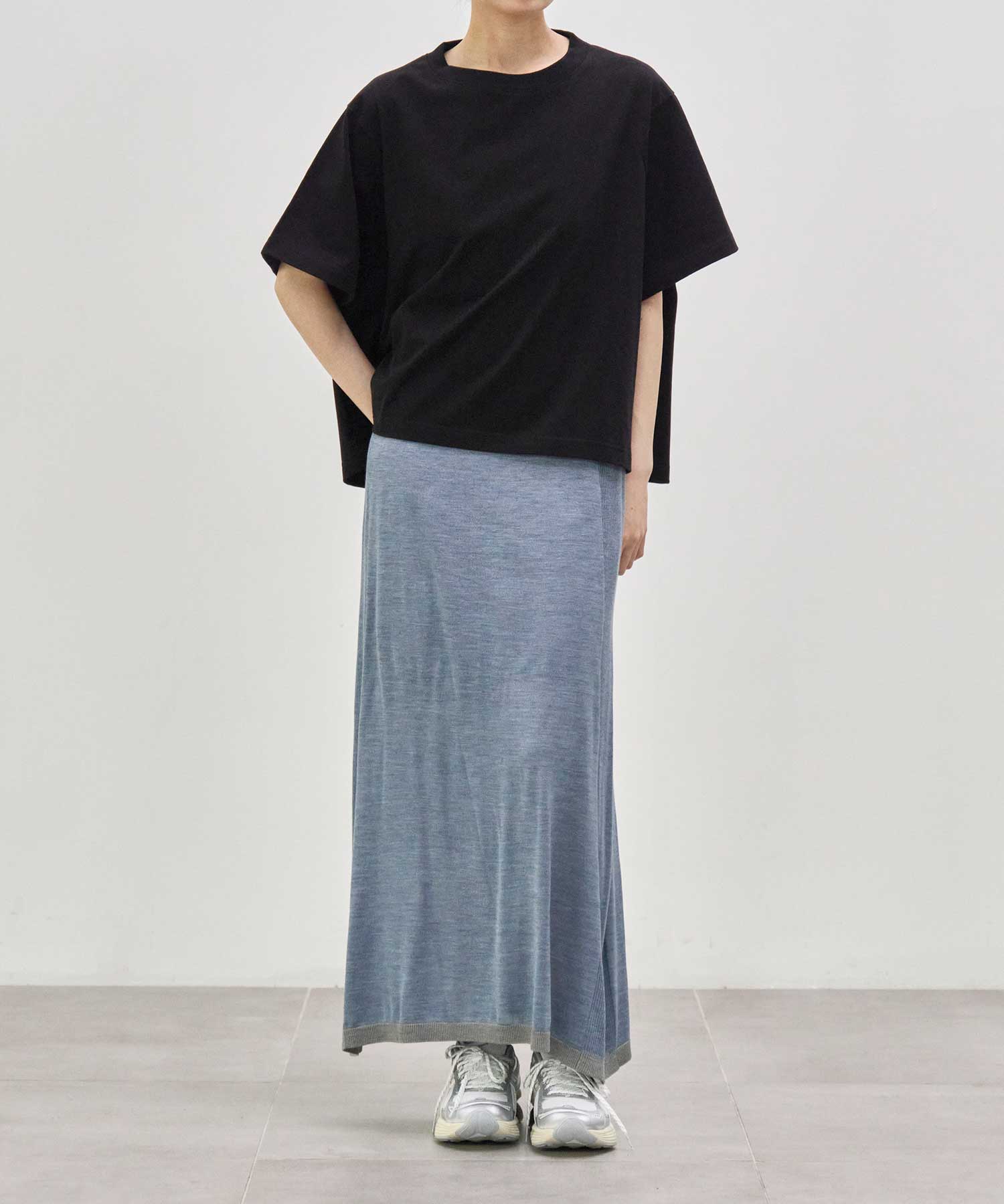 別注 Washable Silk Pencil Skirt CINOH