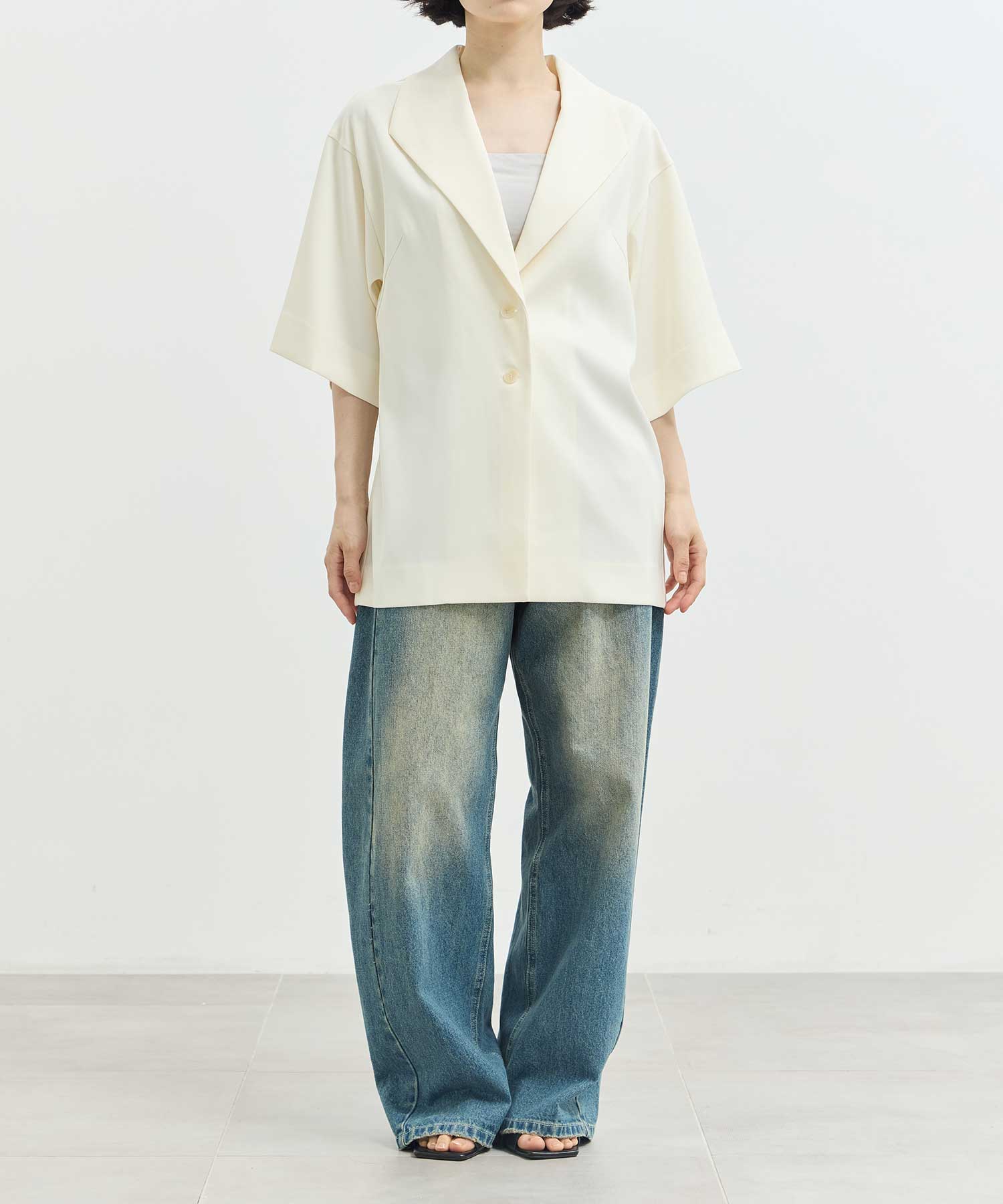 double satin half jacket Louren
