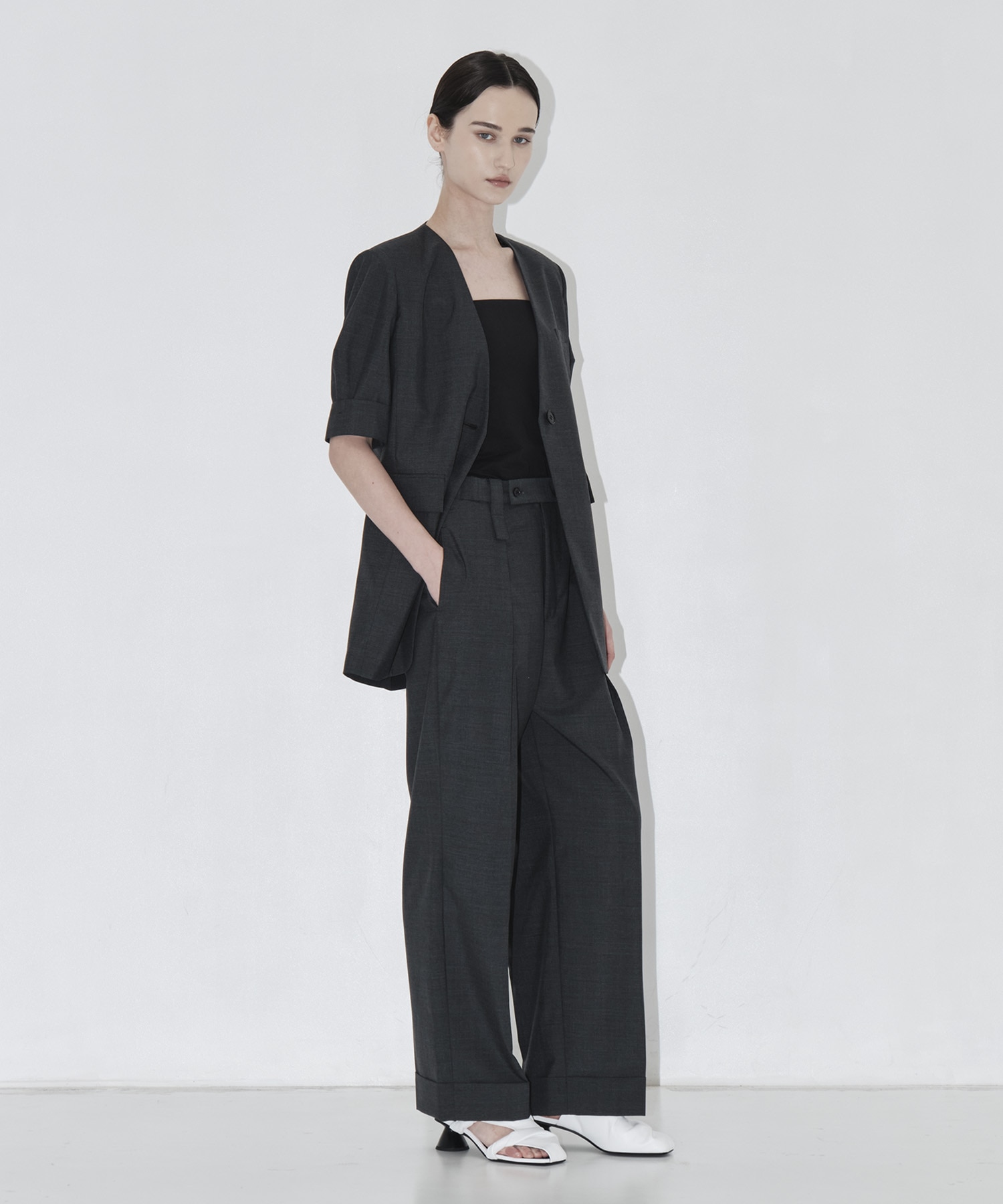 Half Sleeve Collarless Jacket THE TOKYO