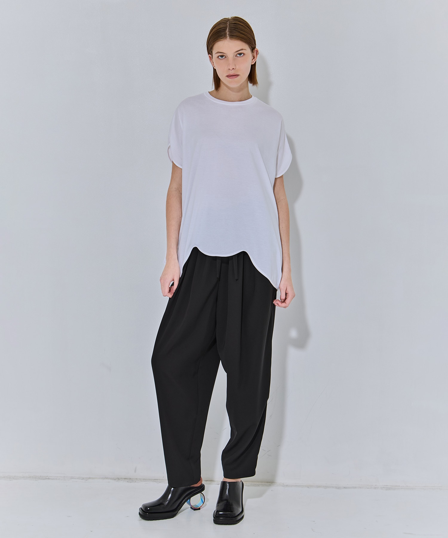 SCALLOP WIDE T-SHIRT ENFOLD