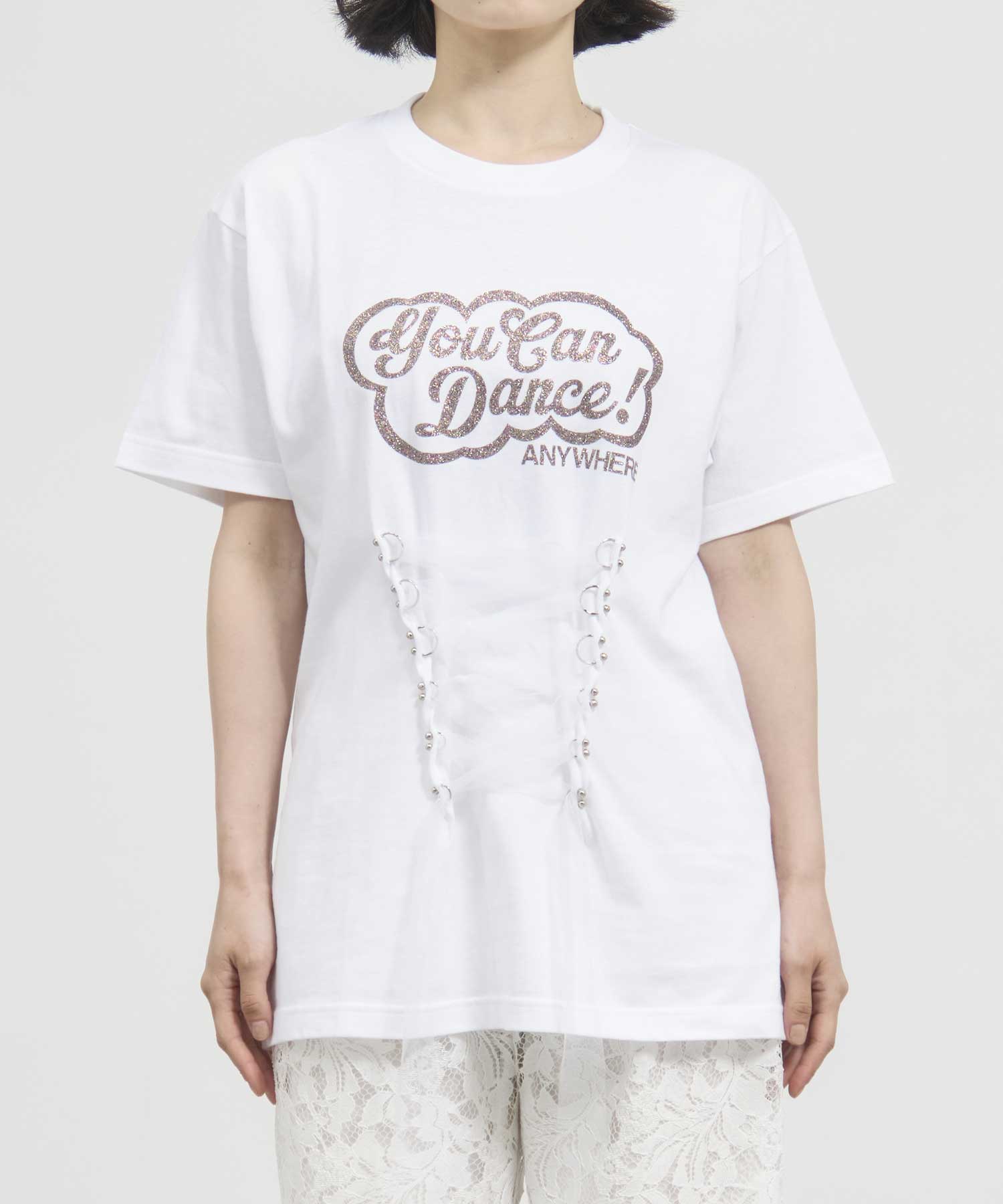 CP-25222B　Lace Up Tee Chika Kisada