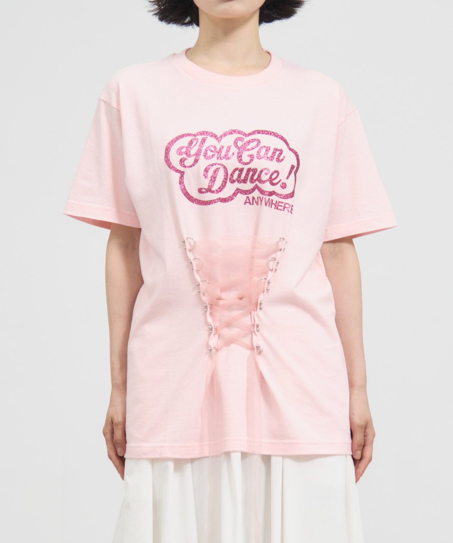 CP-25222B　Lace Up Tee Chika Kisada
