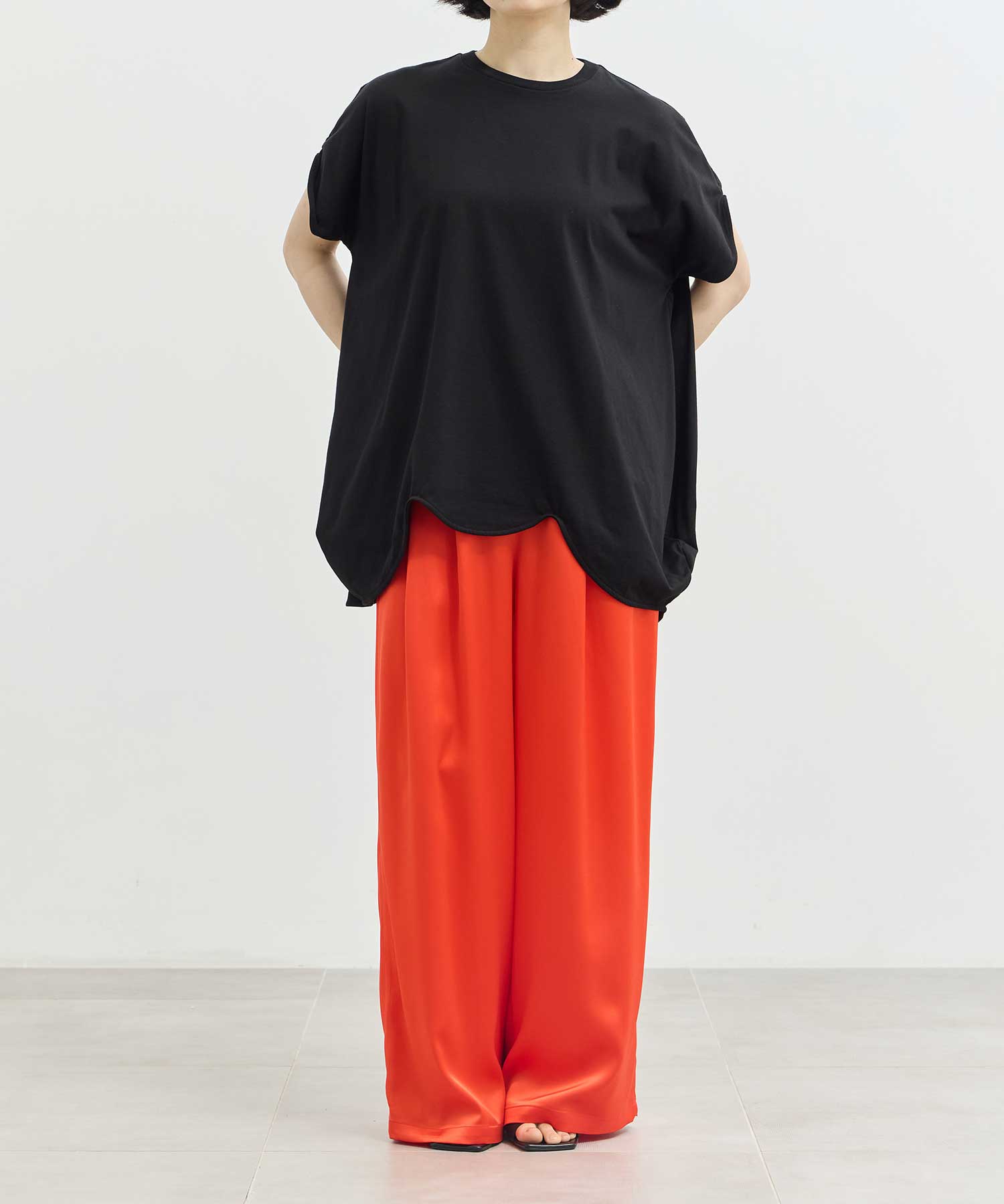 GATHER WIDE-TROUSERS ENFOLD