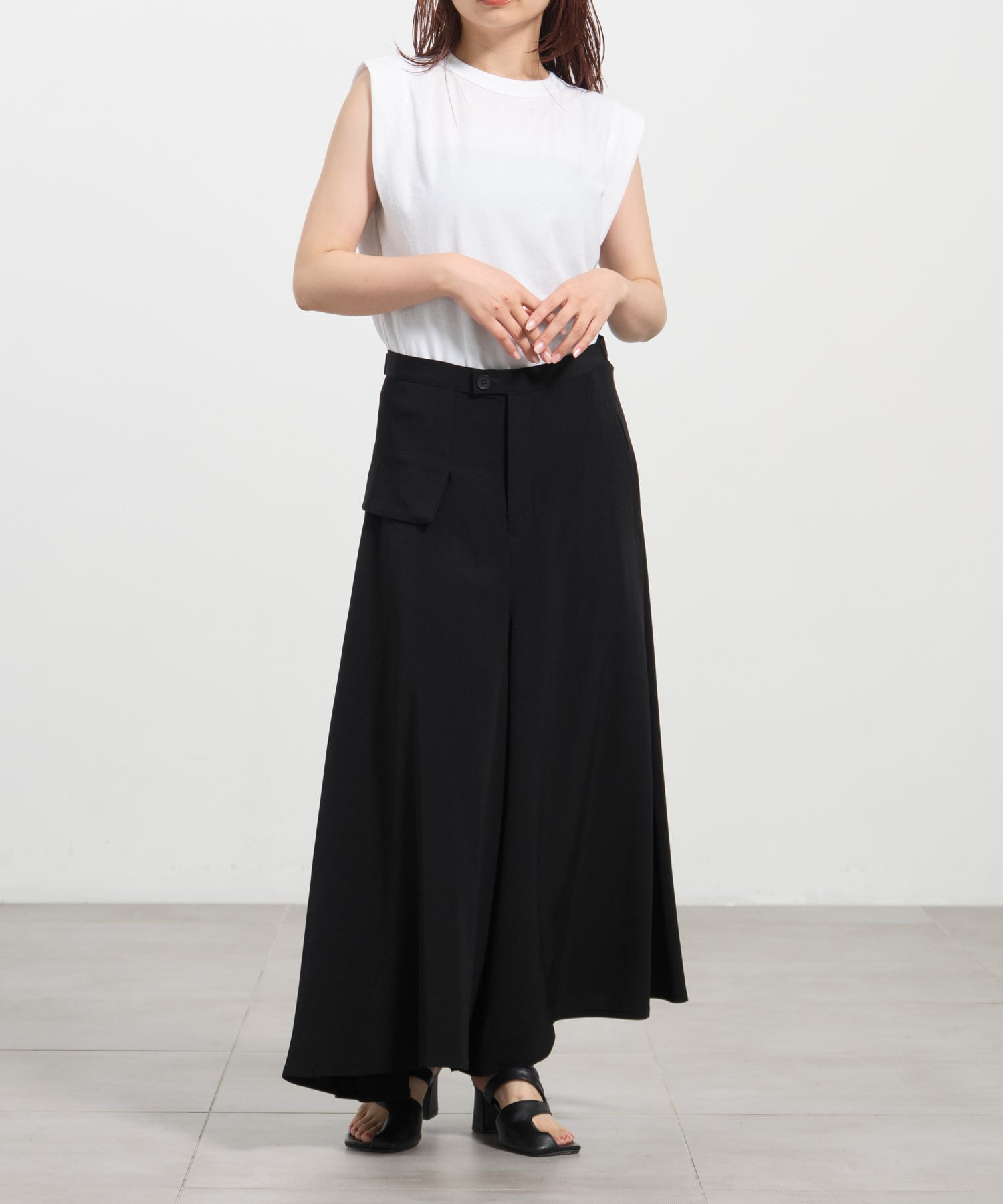 右フラシ布フレアP Yohji Yamamoto