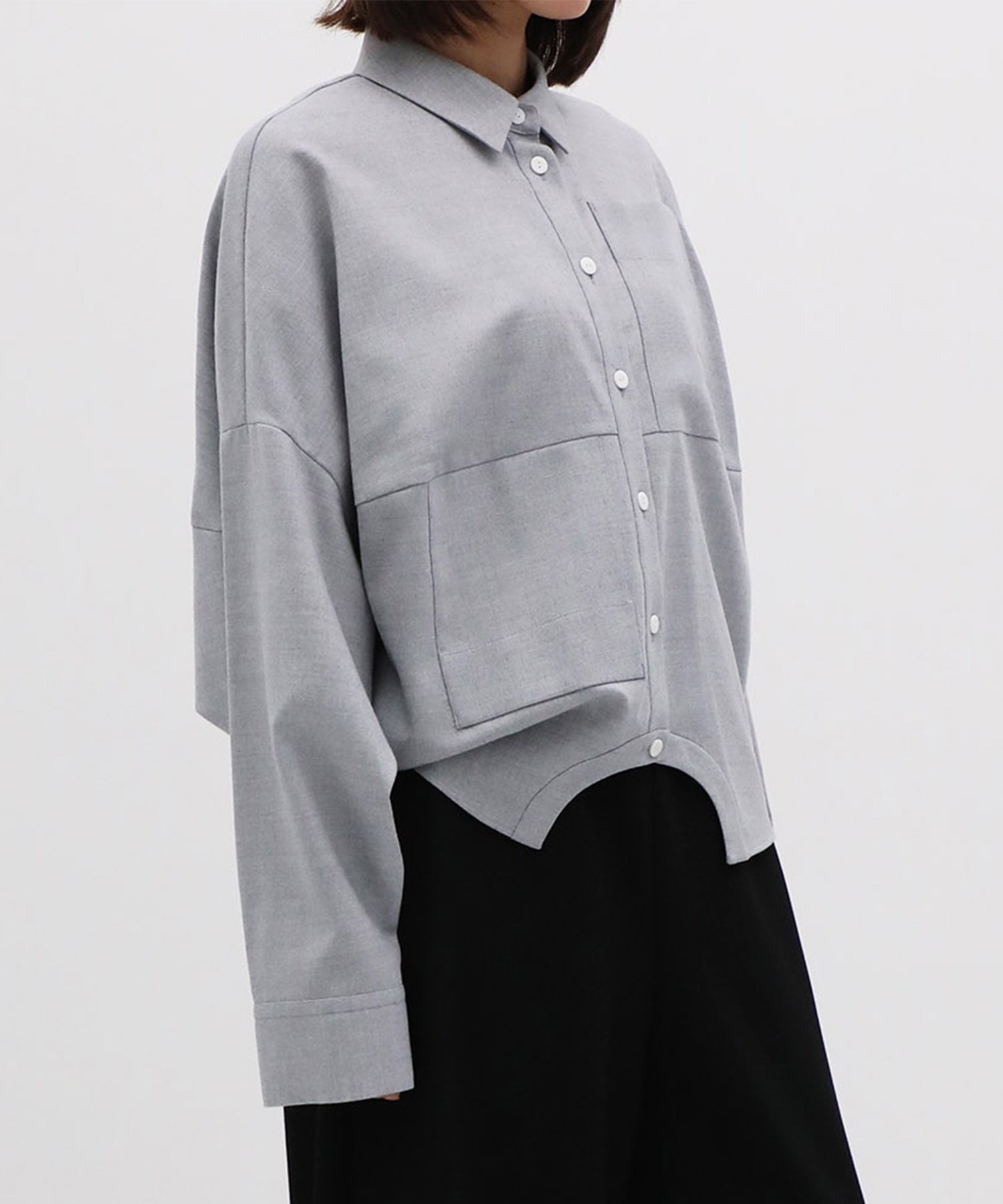 SYMMETRY CROPPED SHIRT ENFOLD