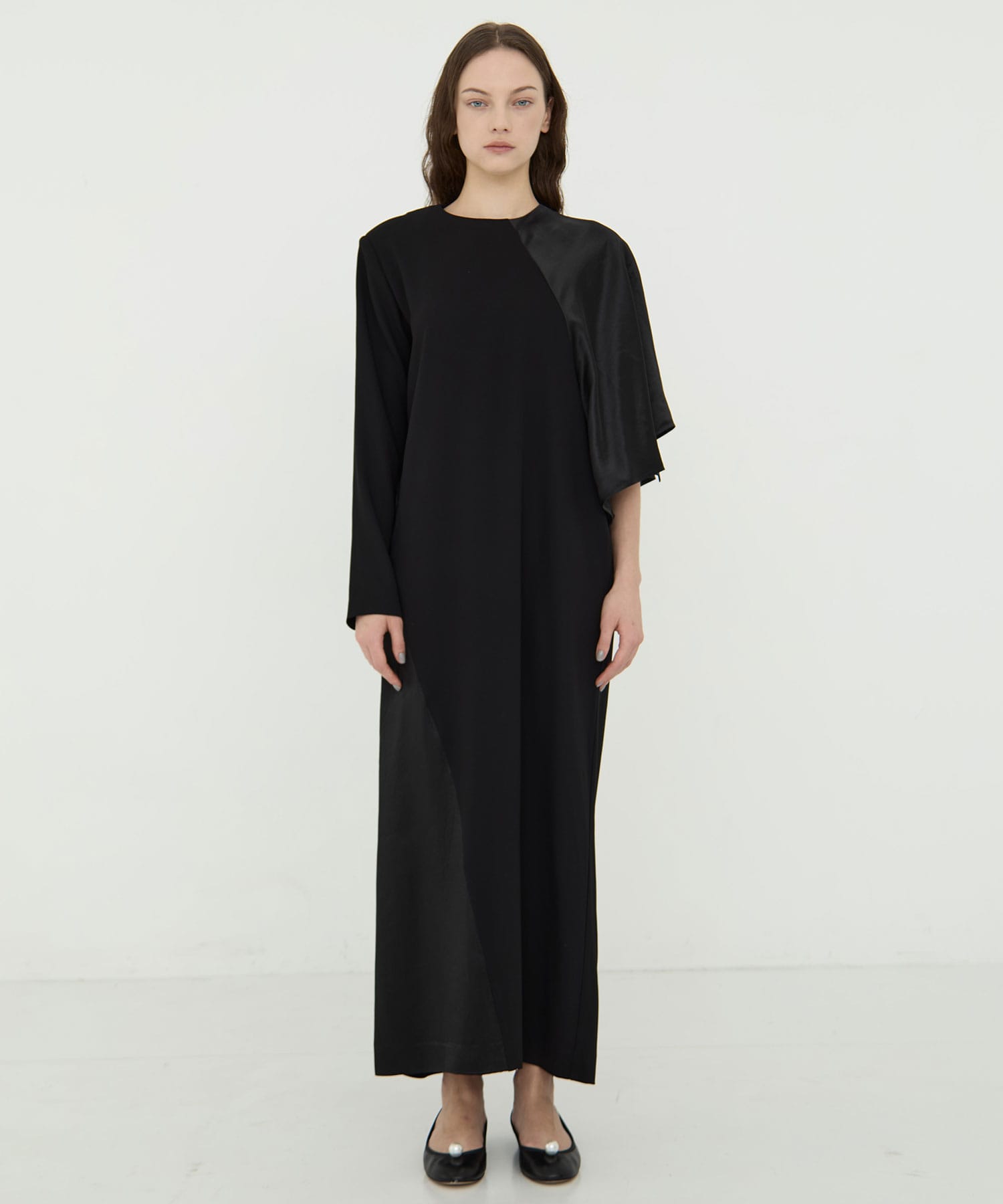 BLACK FORMAL ASYMMETRY DRESS CINOH