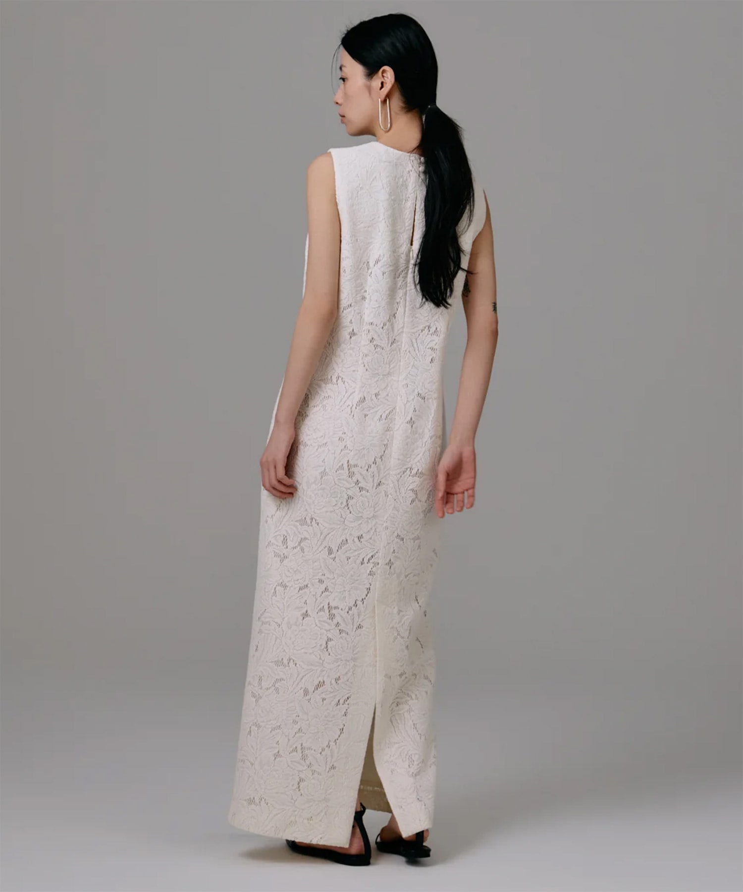 flower jacquard lace dress Louren
