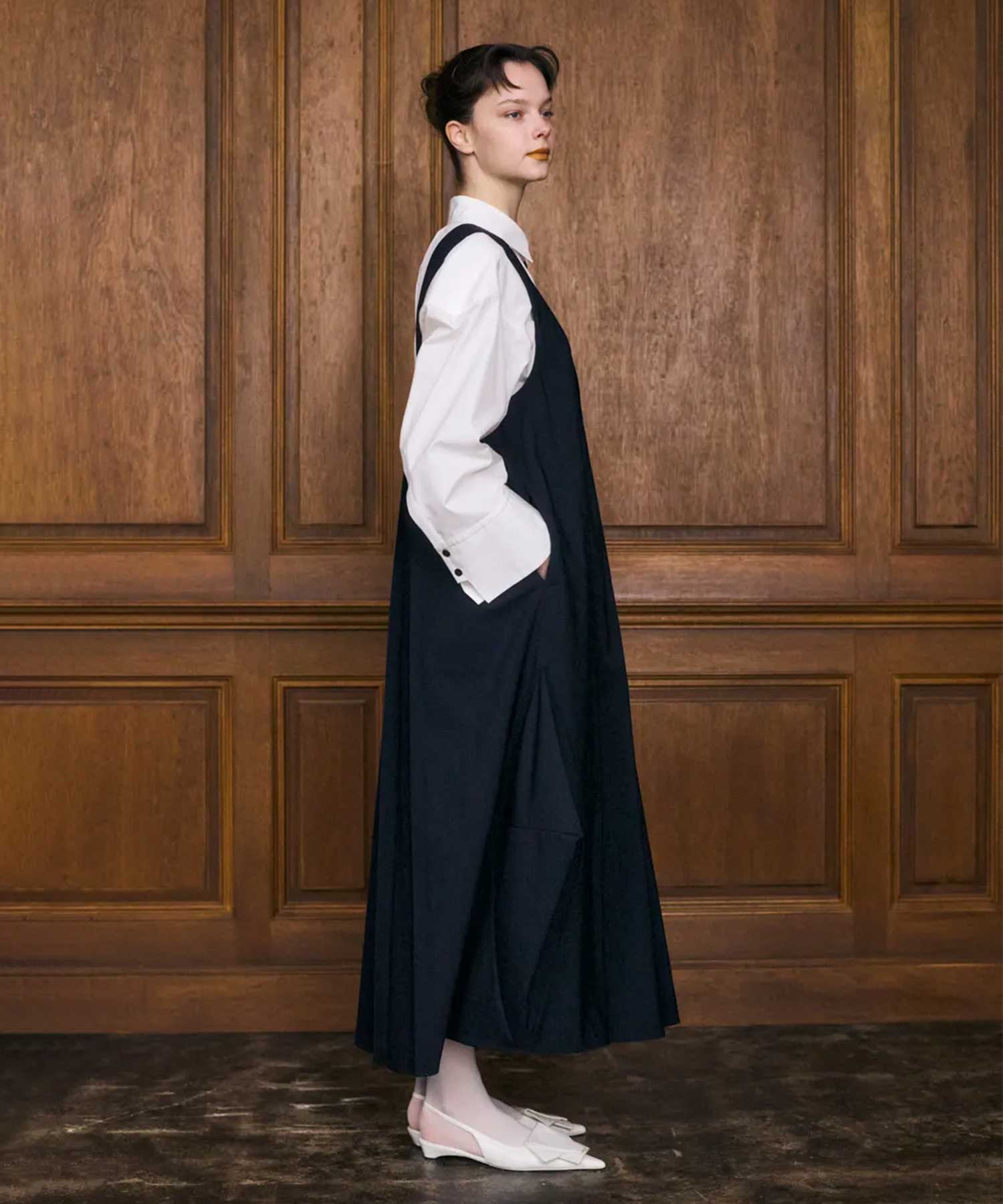 TUCK JUMPER-SKIRT ENFOLD