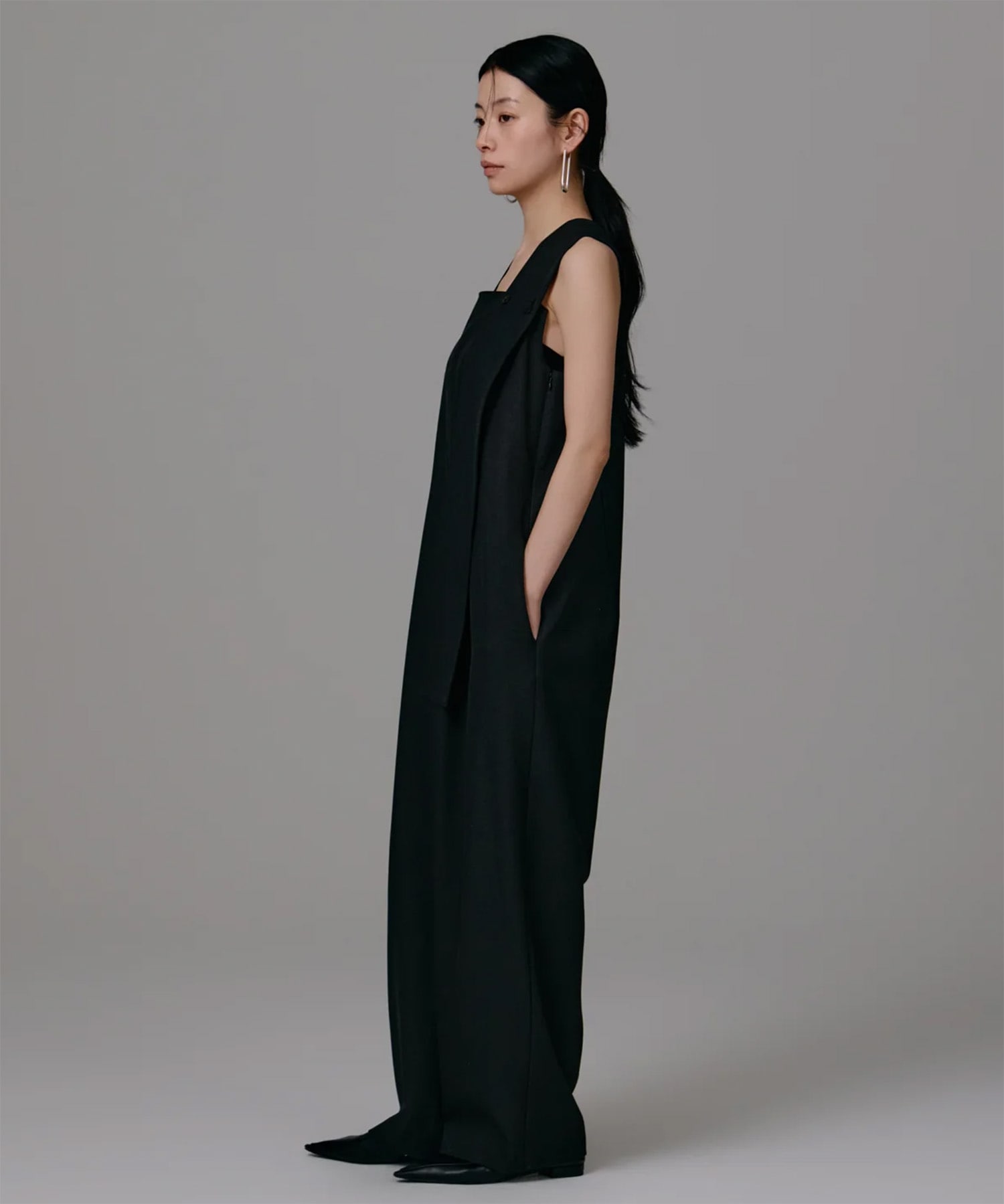shoulder tie jump suit Louren