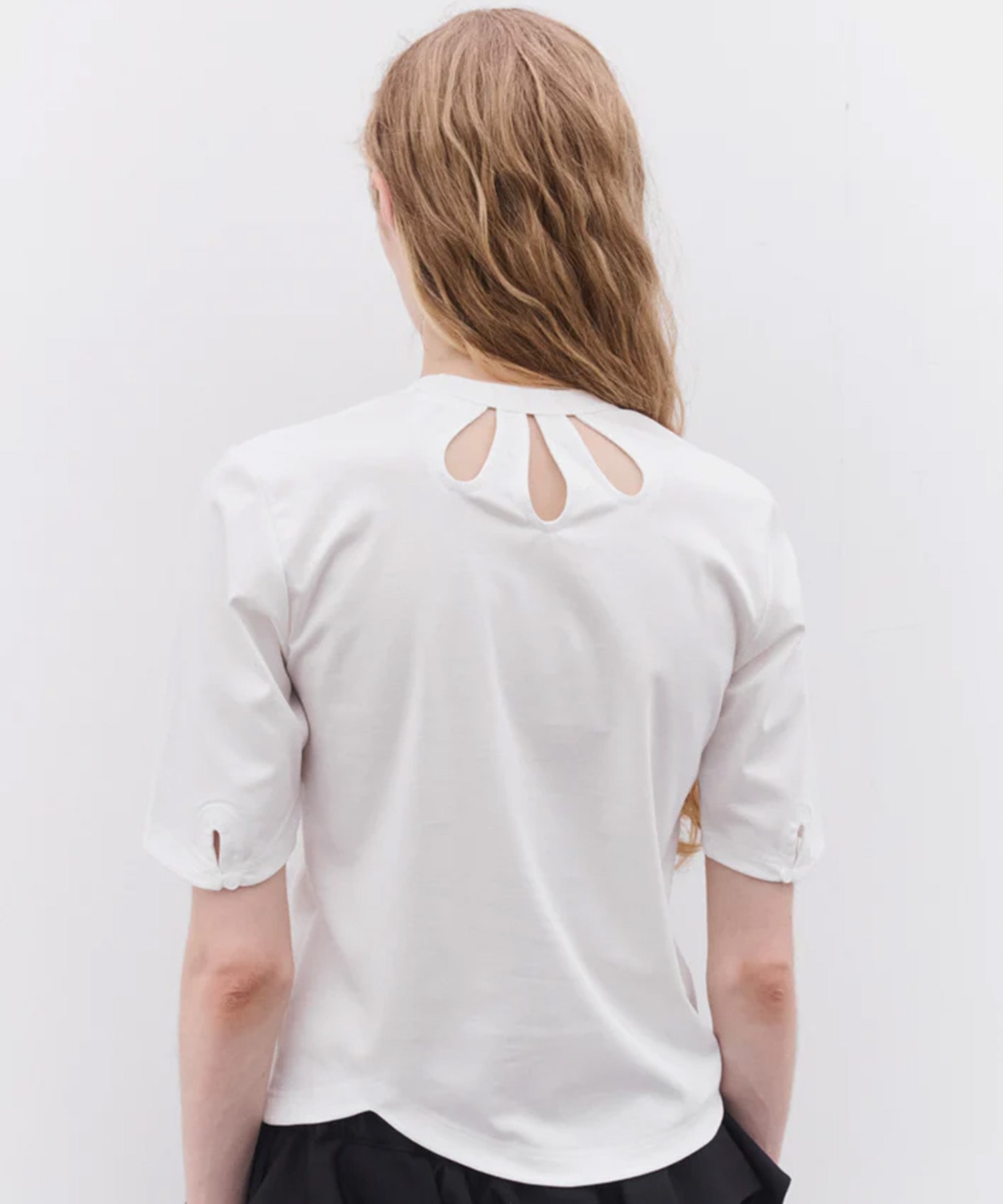 3P-T002-051 Flower Tee noir kei ninomiya