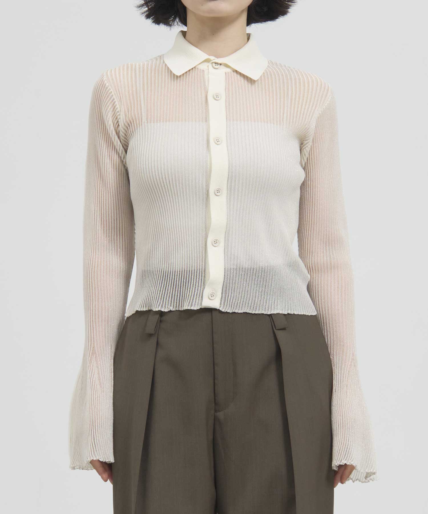HYPHA LUCENT GLITTER SHIRT CARDIGAN CFCL