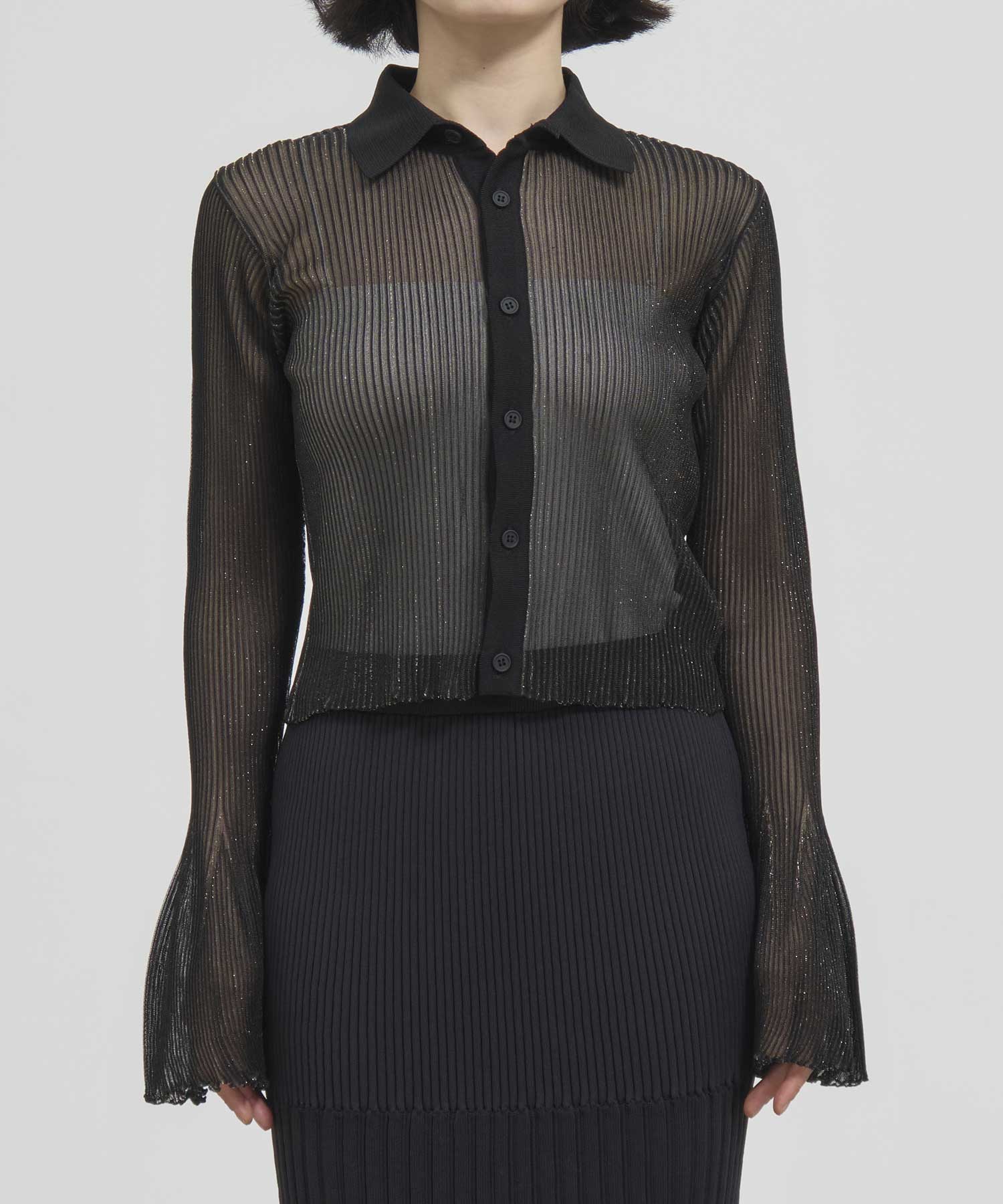 HYPHA LUCENT GLITTER SHIRT CARDIGAN CFCL