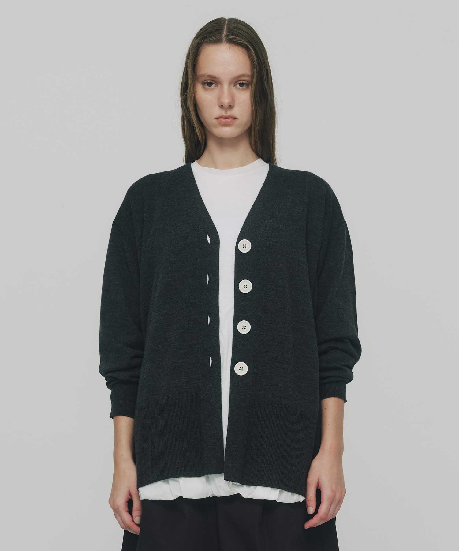 FLARE-SILHOUETTE CARDIGAN ENFOLD