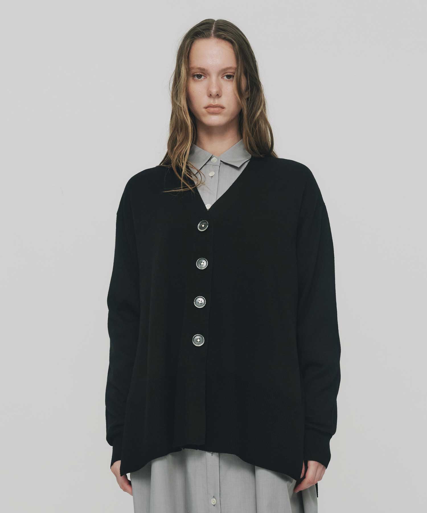 FLARE-SILHOUETTE CARDIGAN ENFOLD