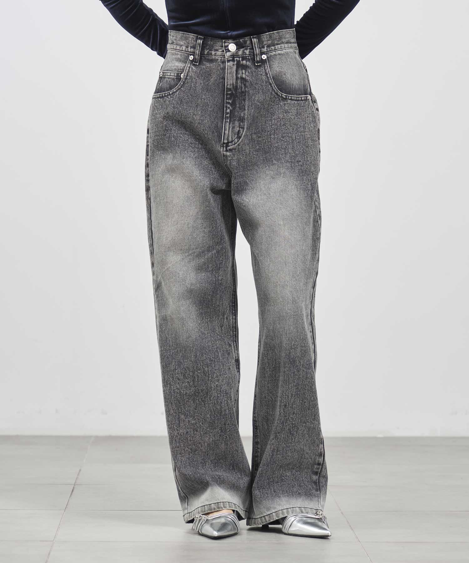 bleach hem denim Louren