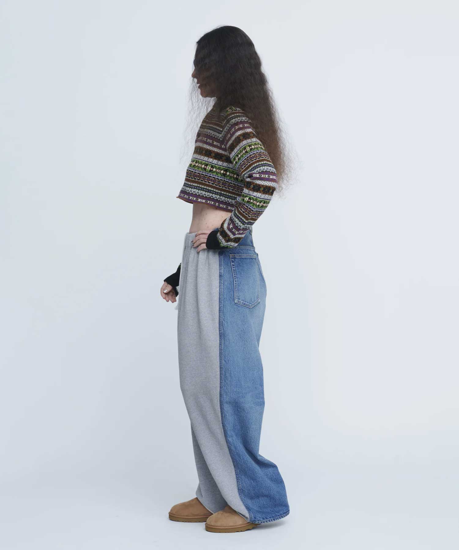 Hybride Sweat Denim Pants INSCRIRE