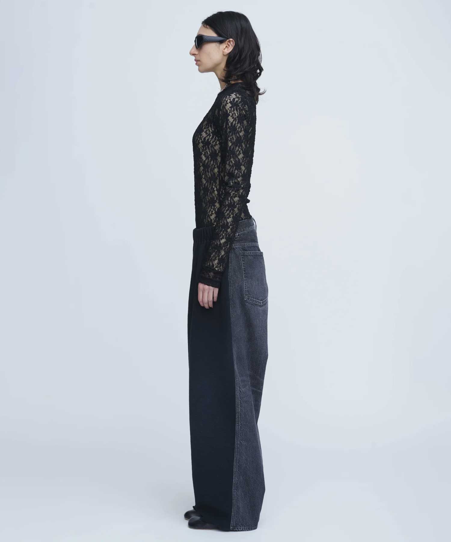 Hybride Sweat Denim Pants INSCRIRE