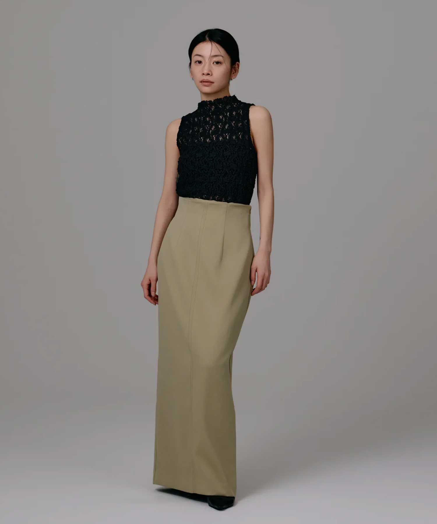 satin pencil skirt Louren