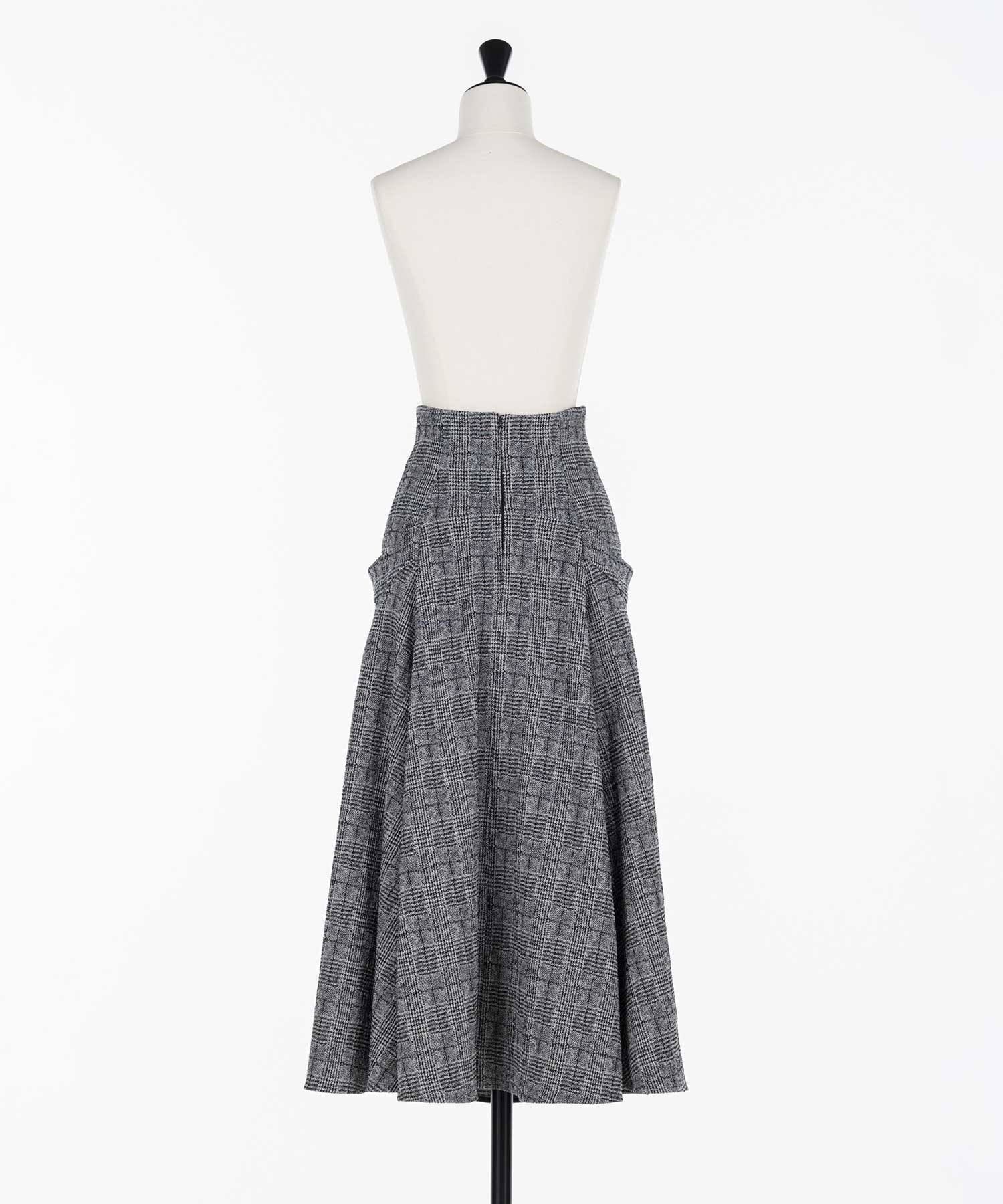 Glen check flared skirt FETICO