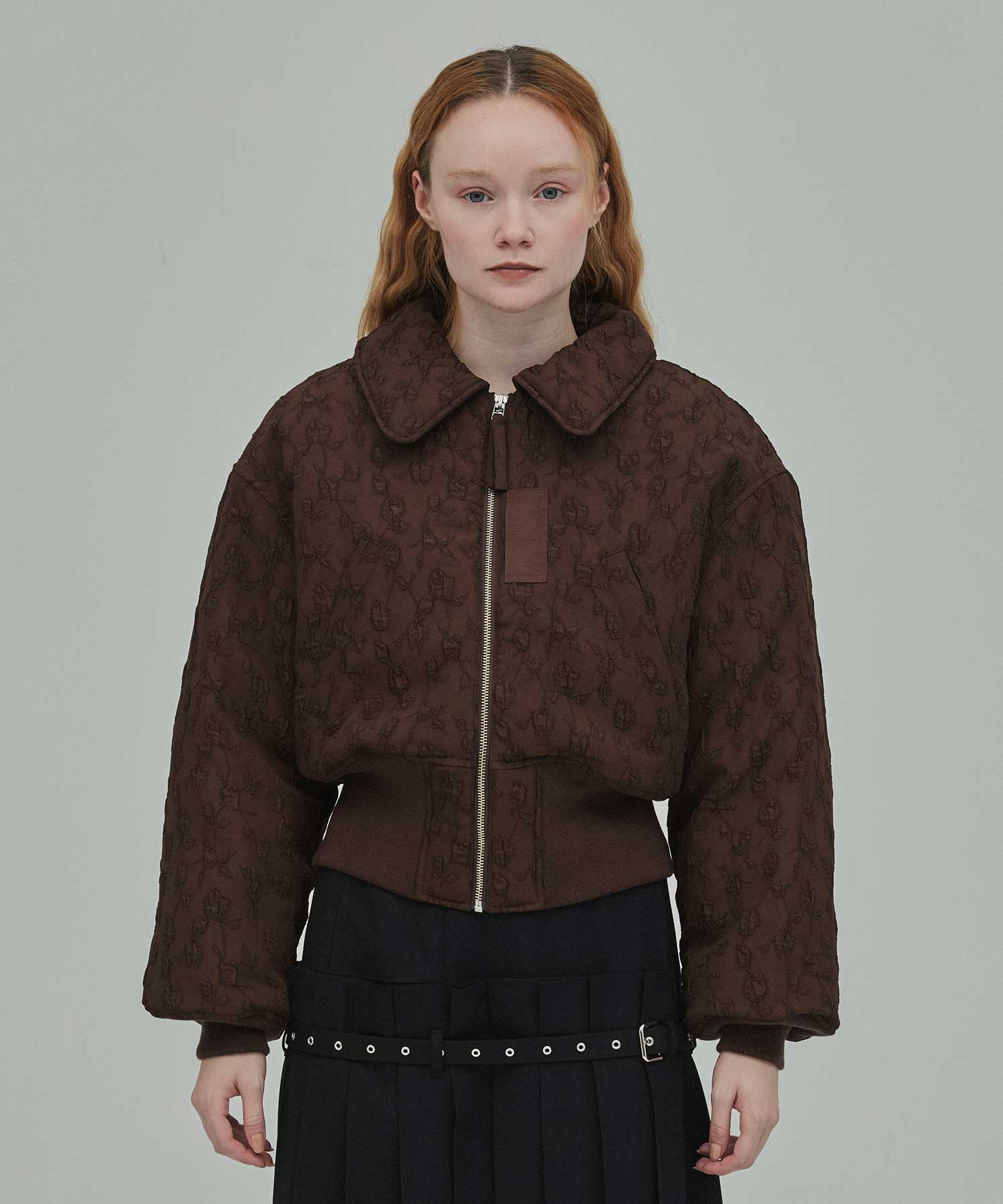 Floral jacquard bomber jacket FETICO