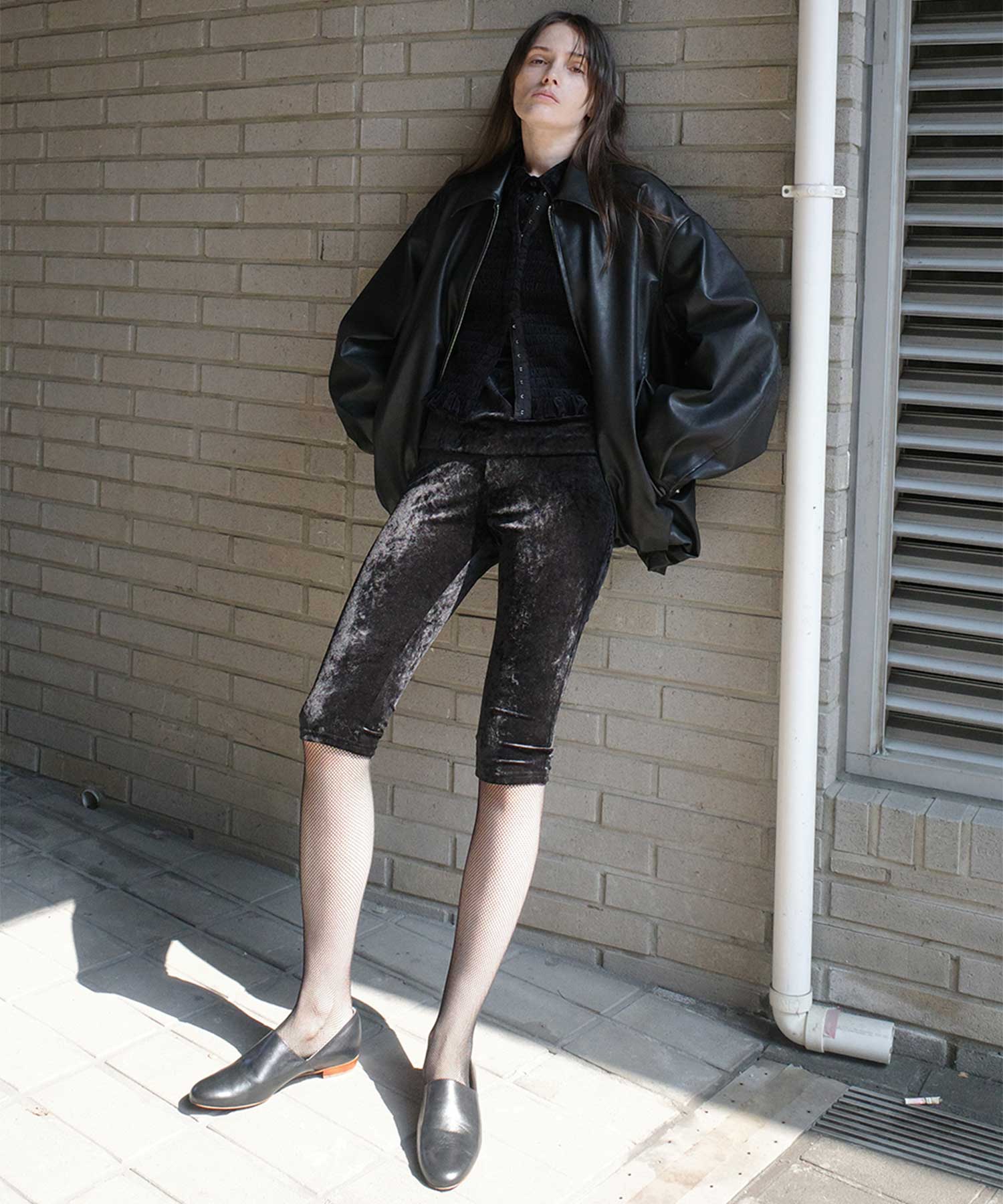 FAKE LEATHER BALLOON JACKET CLANE