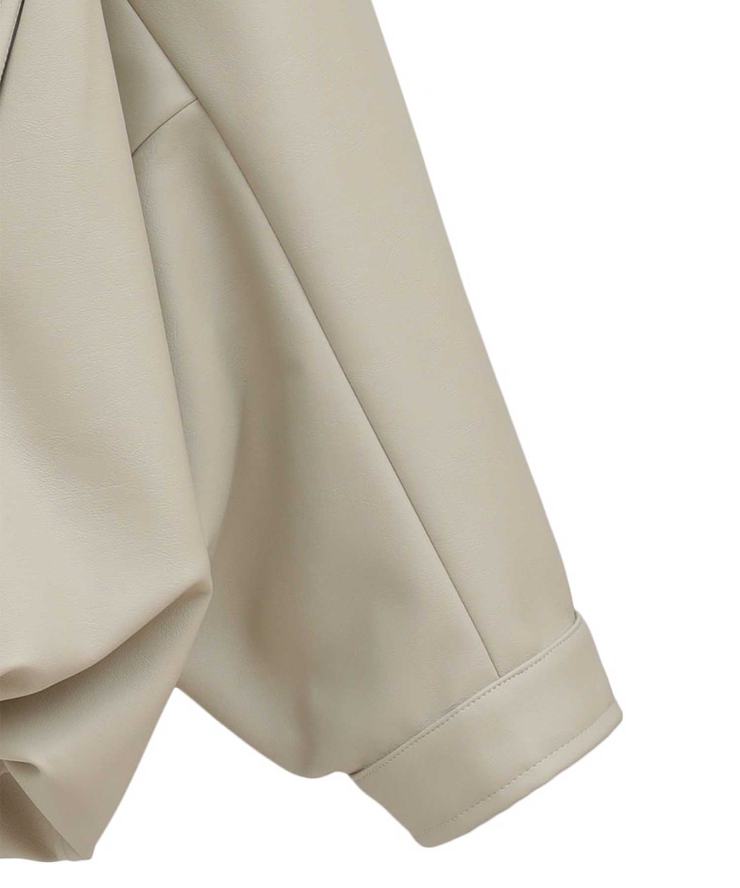 FAKE LEATHER BALLOON JACKET CLANE