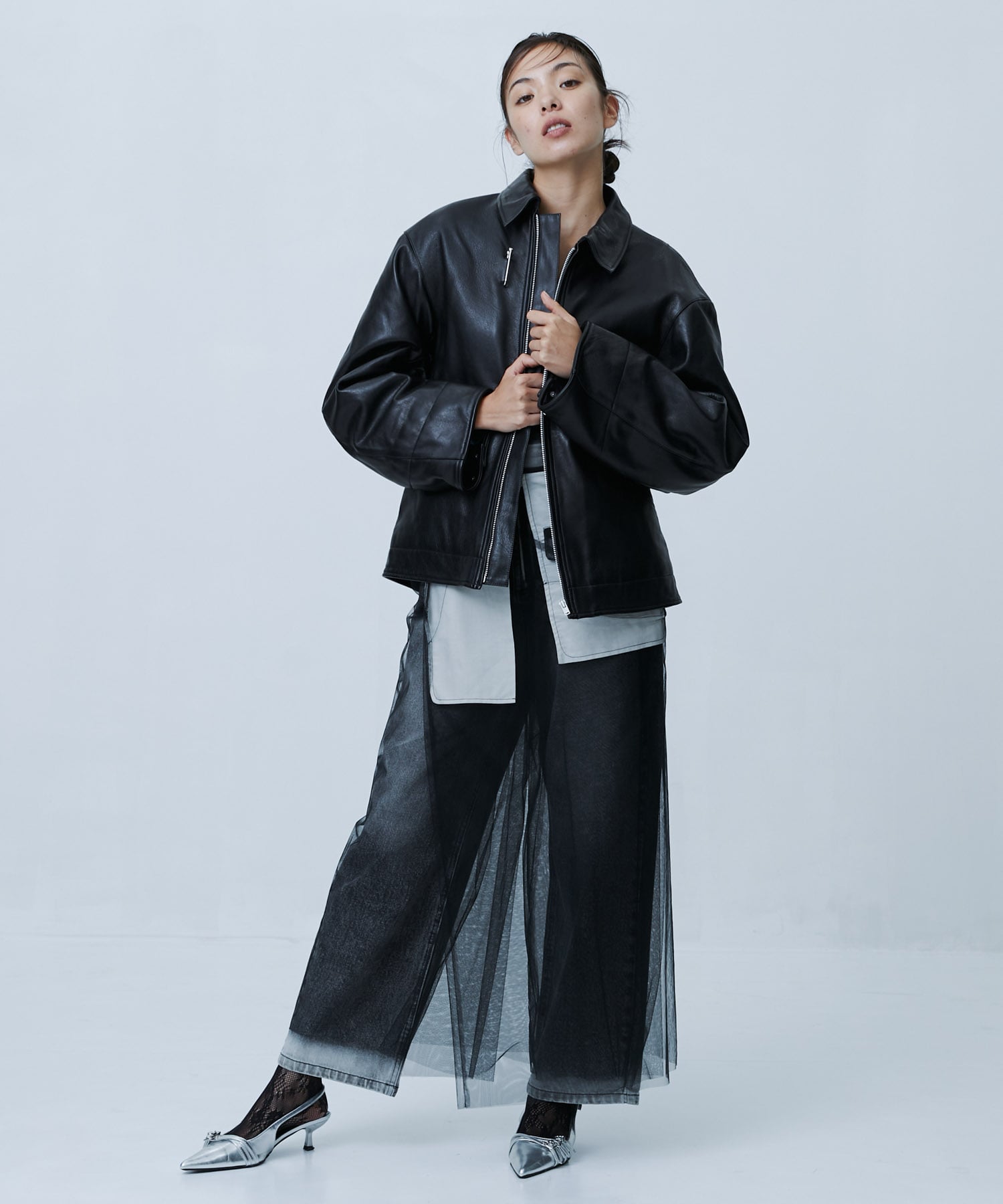 CJ-25147　Sheep Leather Jacket Chika Kisada