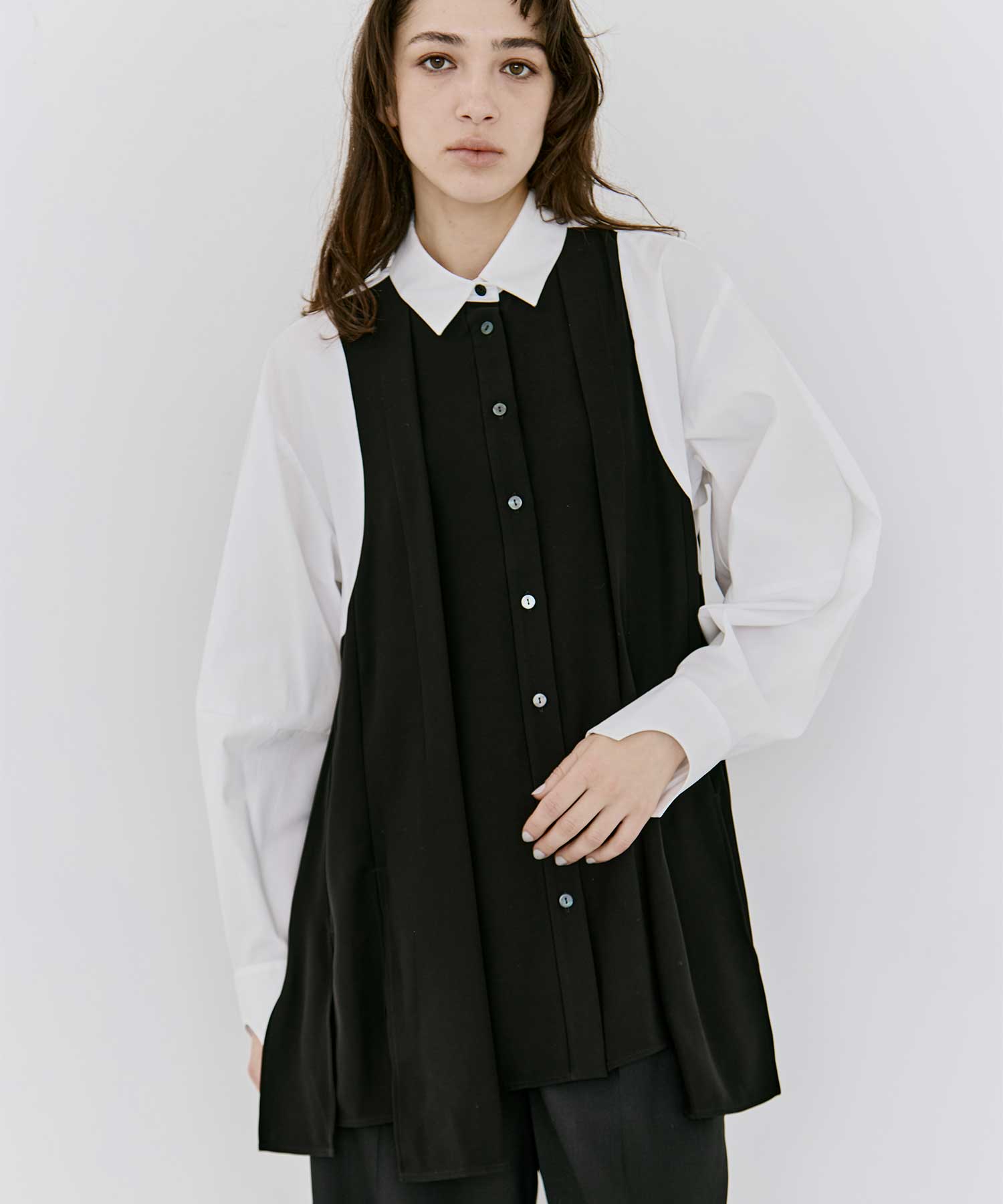 PANEL-HEM PULLOVER ENFOLD