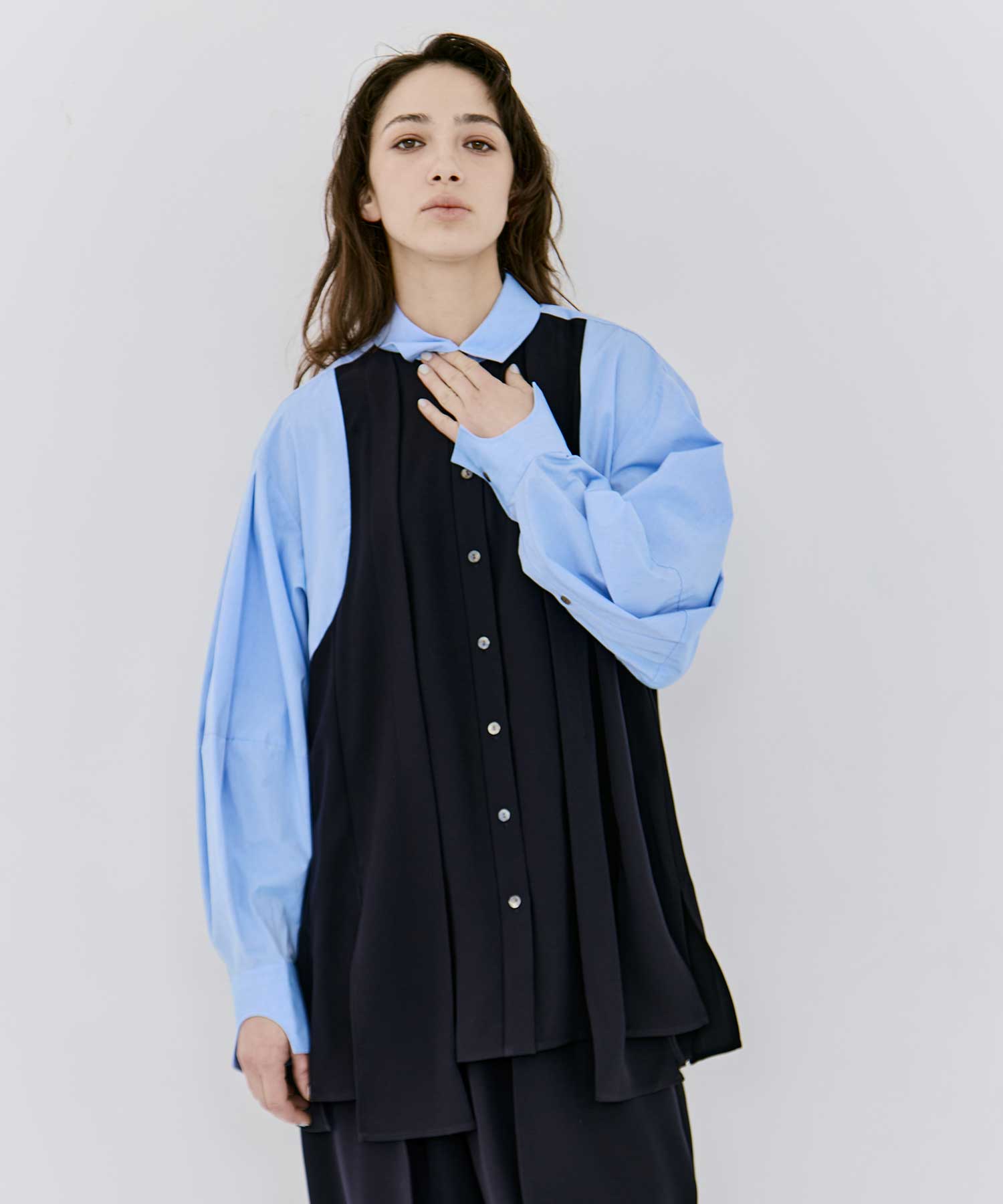 PANEL-HEM PULLOVER ENFOLD