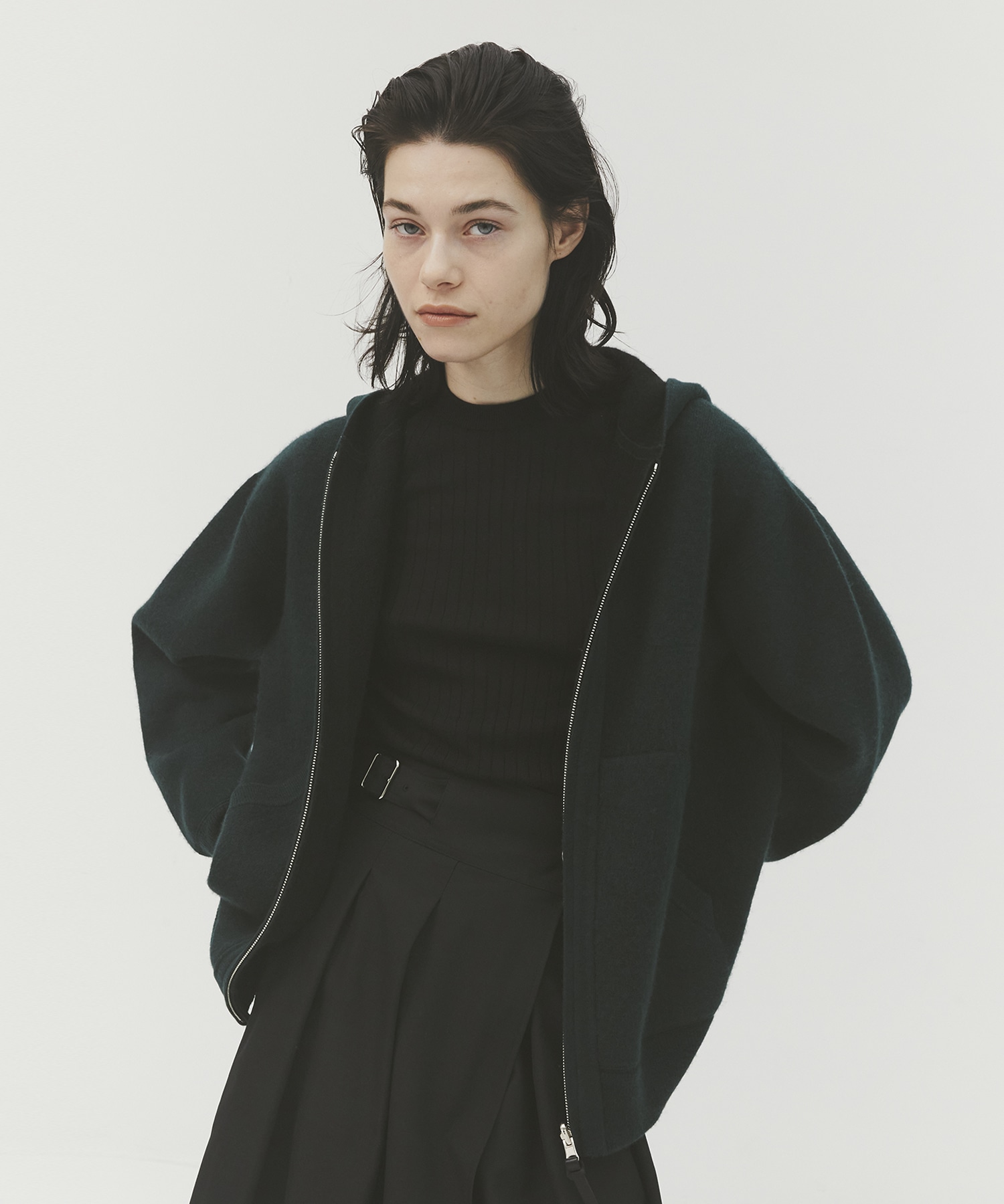 CASHMERE REVERSIBLE ZIP UP HOODIE THE TOKYO