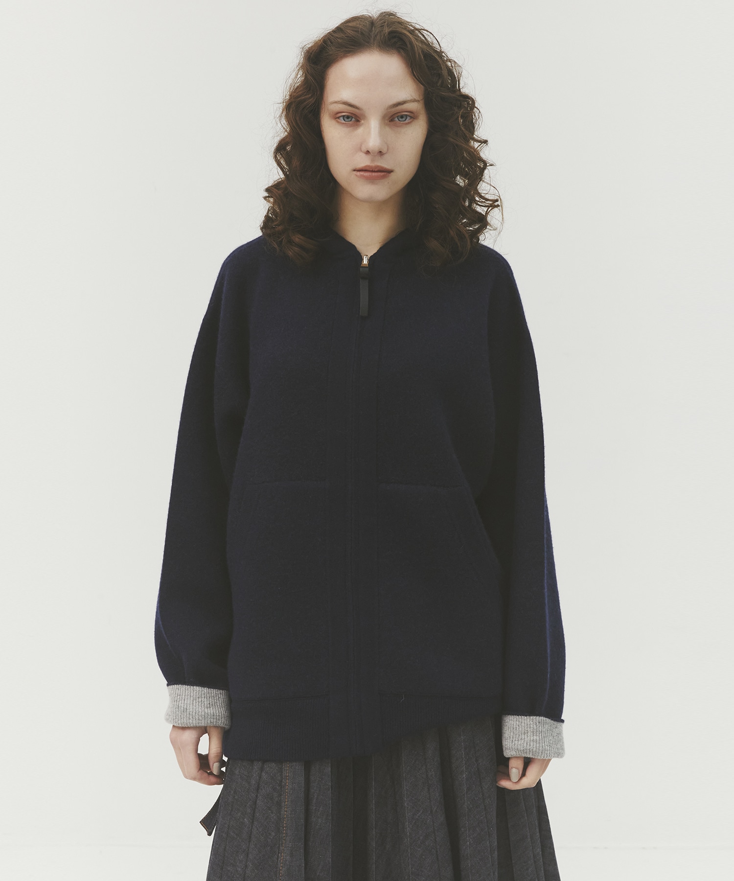 CASHMERE REVERSIBLE ZIP UP HOODIE THE TOKYO