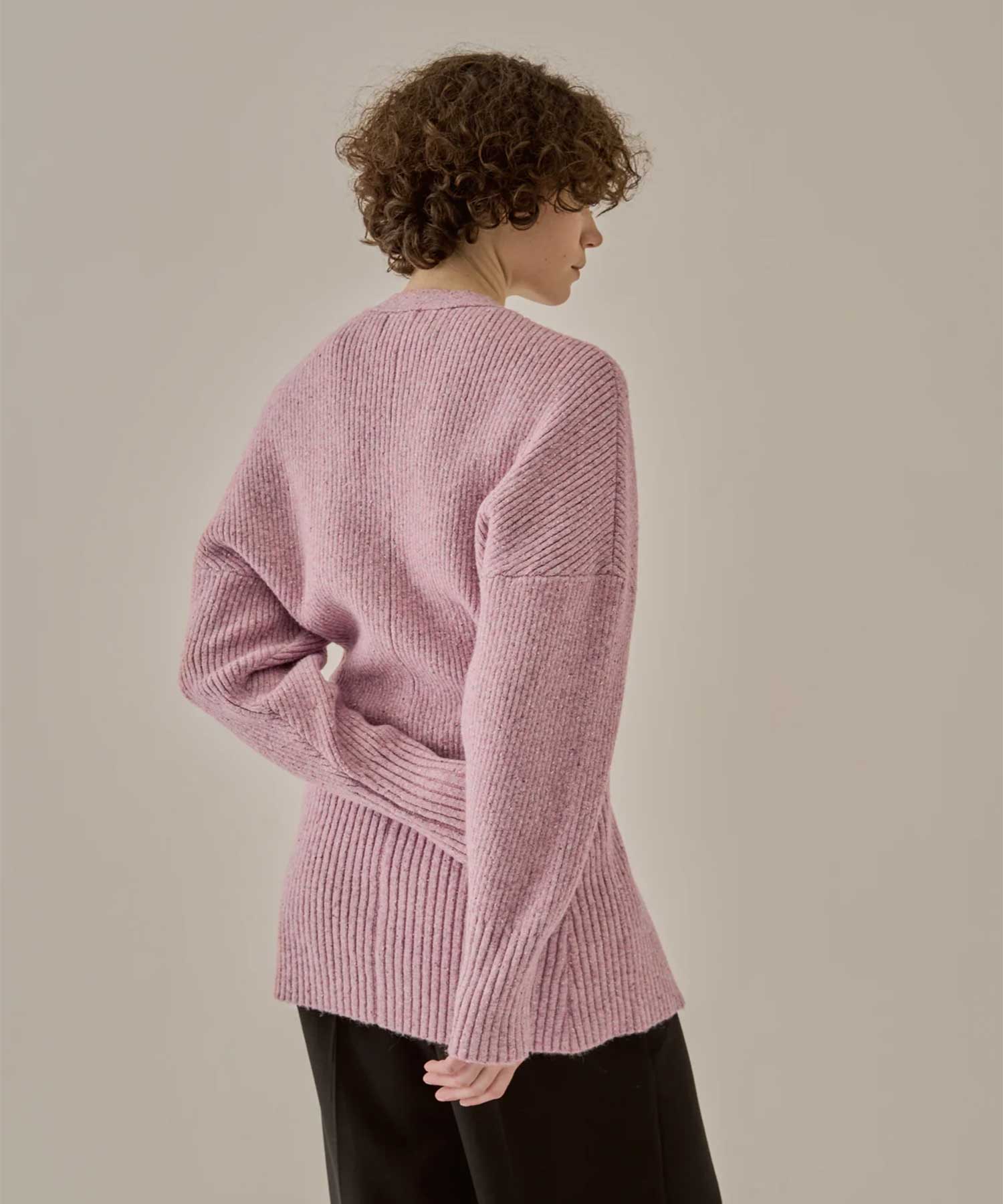 Greer melange knit cardigan AKIRANAKA