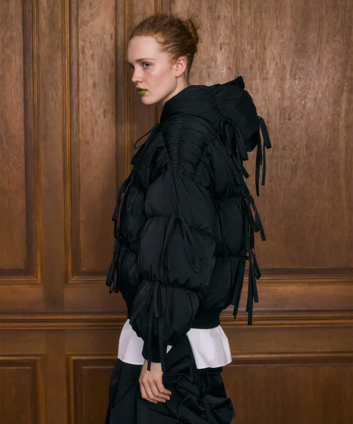 RIBBON DOWN-JAKET ENFOLD