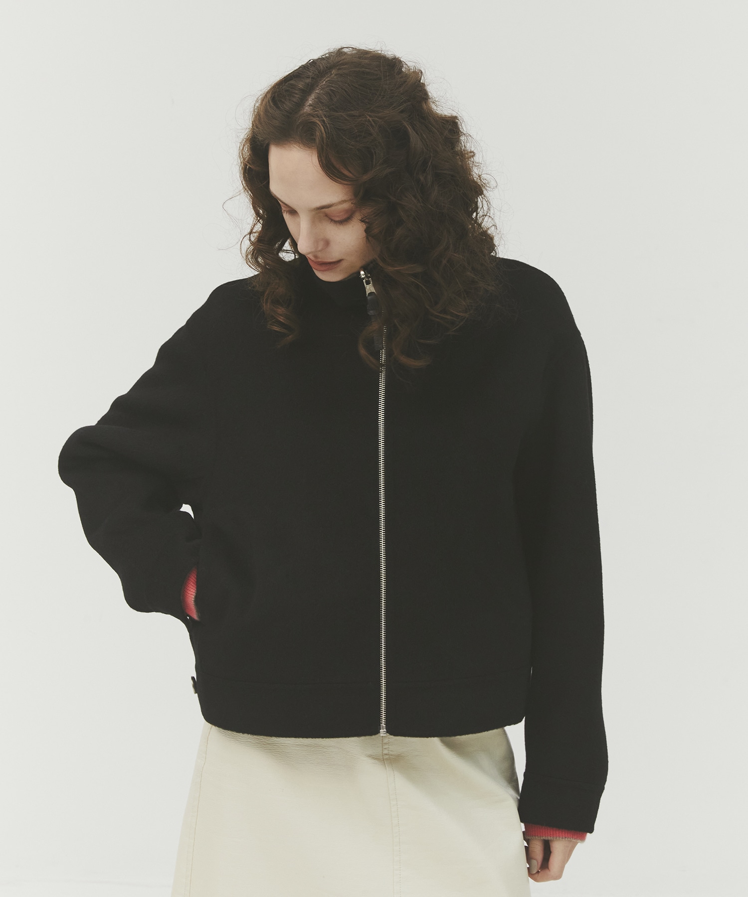 CASHMERE REVERSIBLE STAND ZIP BLOUSON THE TOKYO