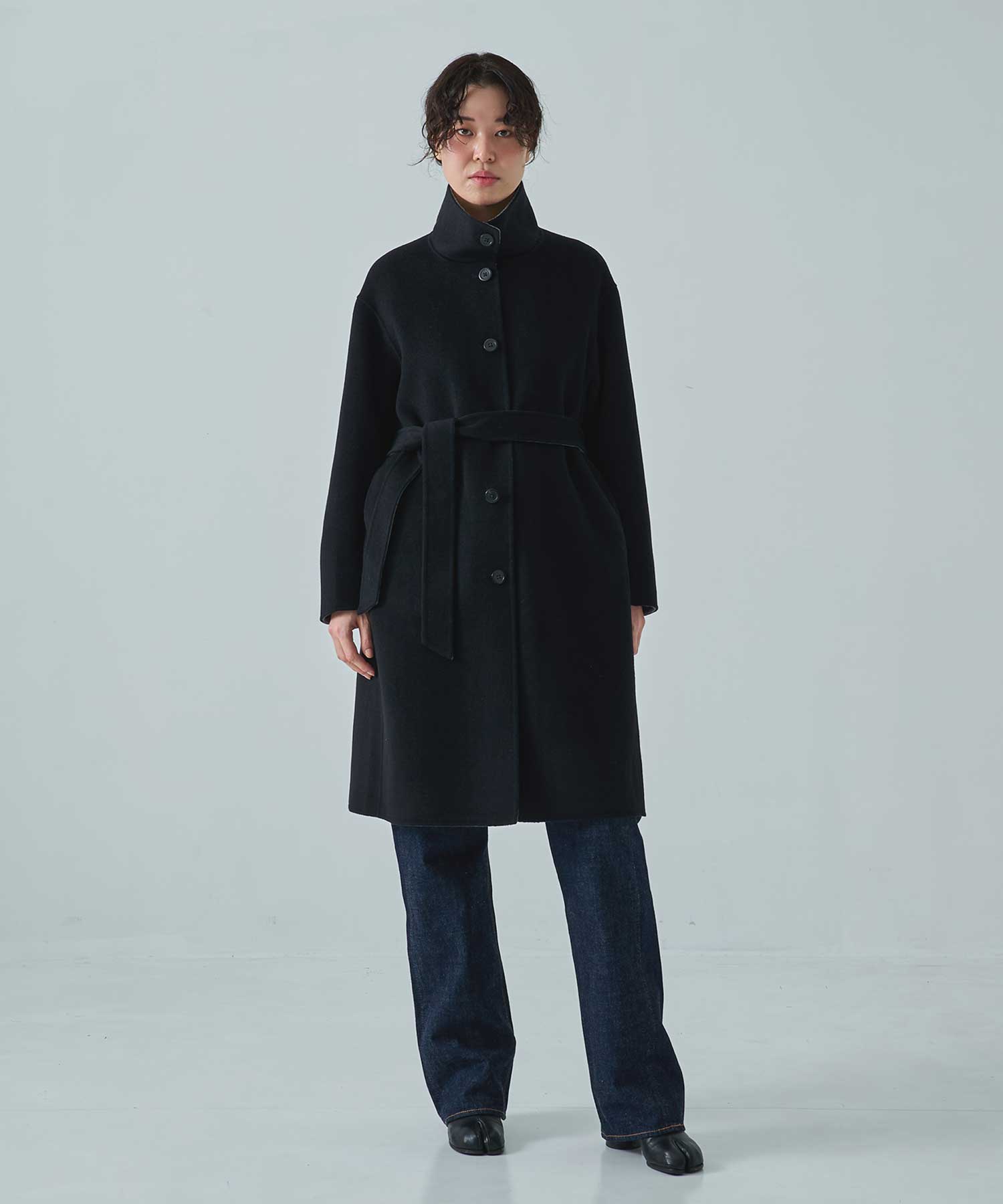 CASHMERE/SILK/WOOL STAND OVER COAT THE TOKYO