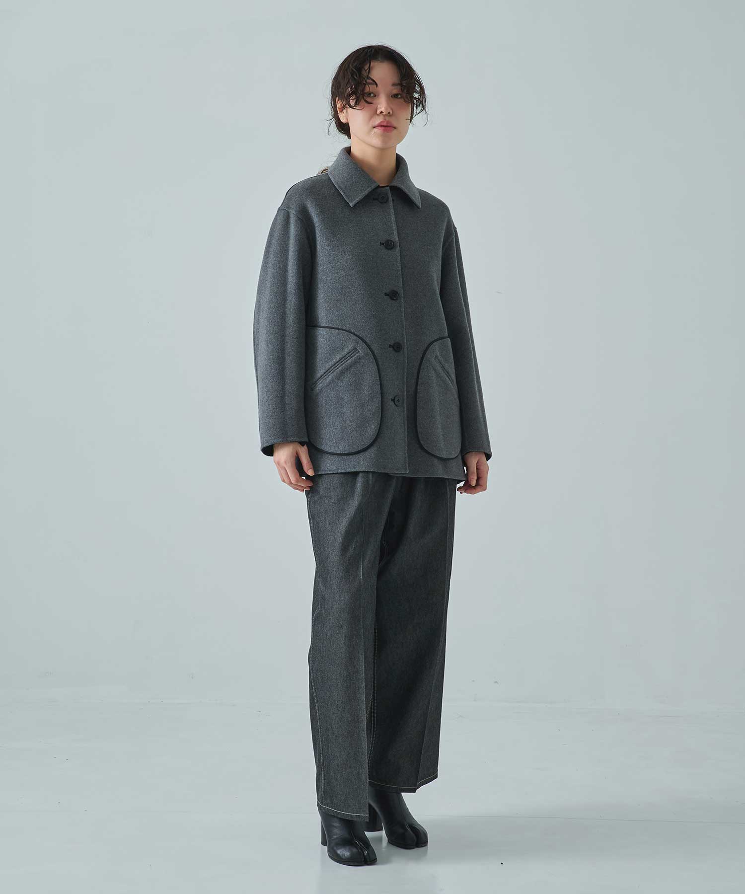 CASHMERE/SILK/WOOL SHORT COAT THE TOKYO