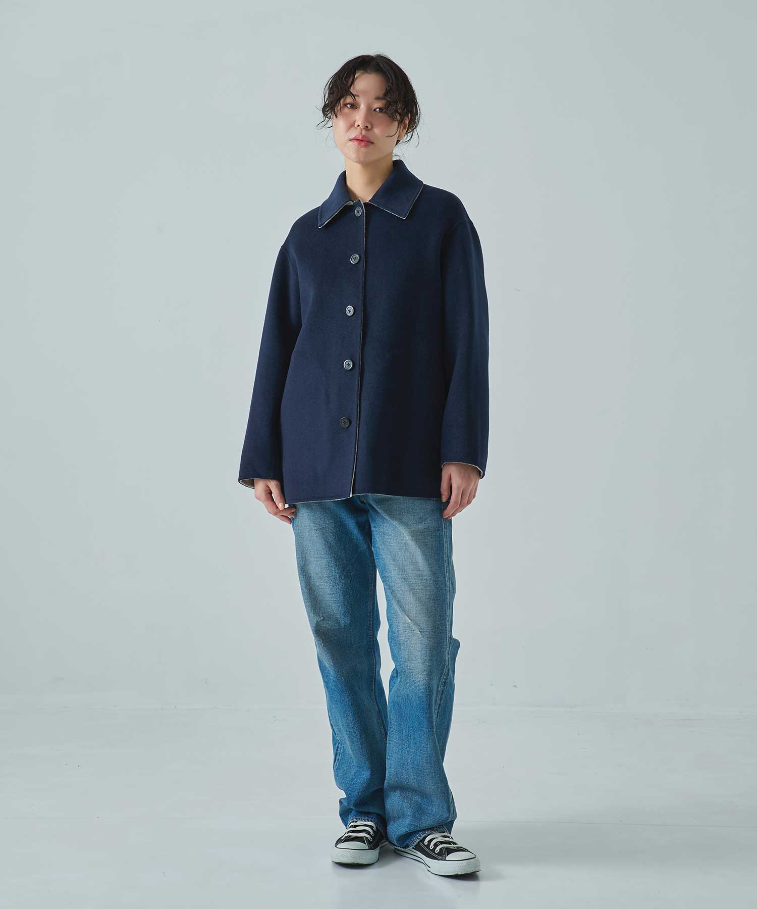 CASHMERE/SILK/WOOL SHORT COAT THE TOKYO