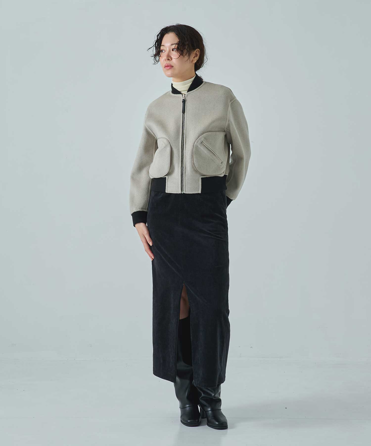 CASHMERE/SILK/WOOL MA-1 THE TOKYO