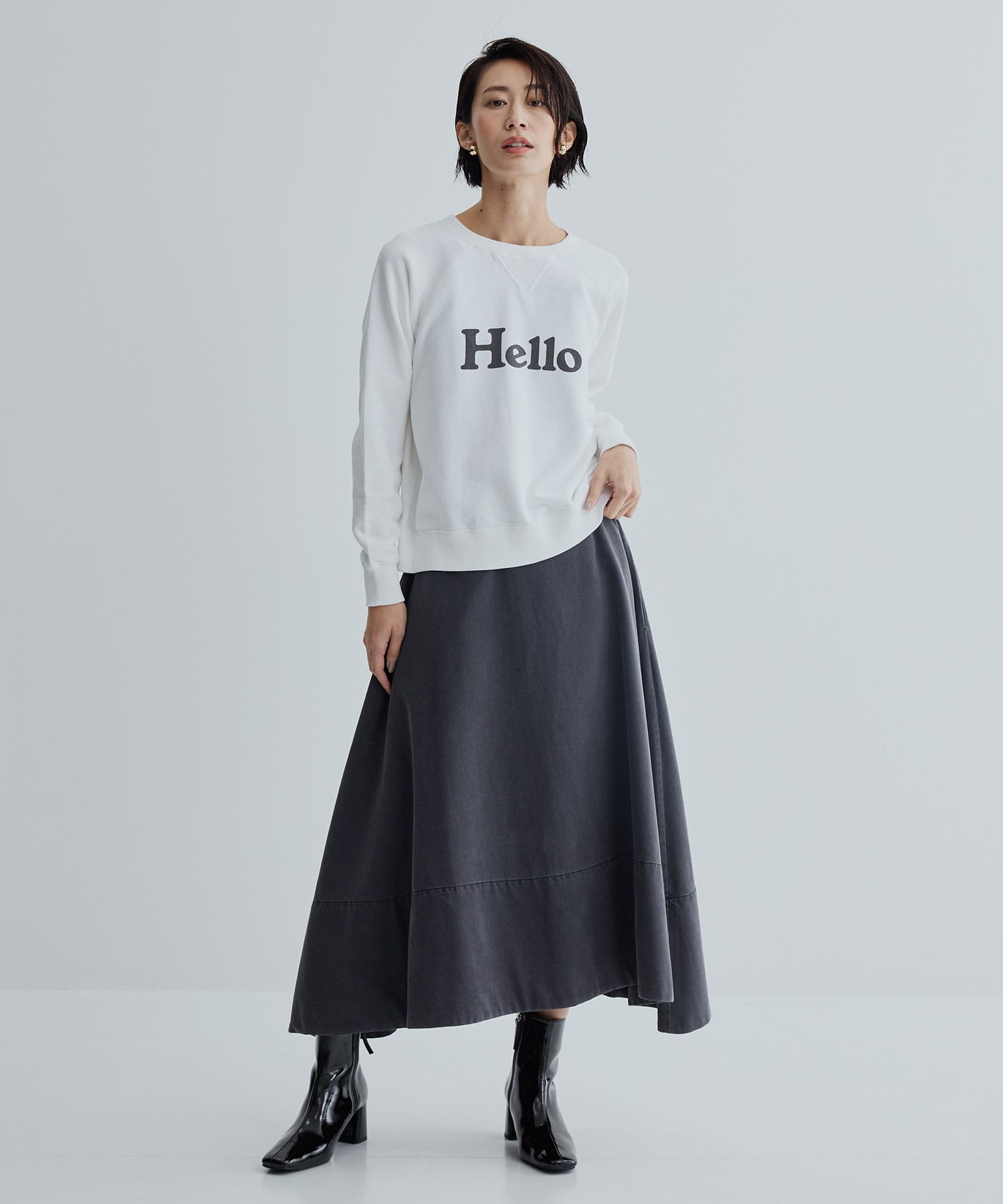 HELLO SWEAT L/S URAKE DYED MADISONBLUE