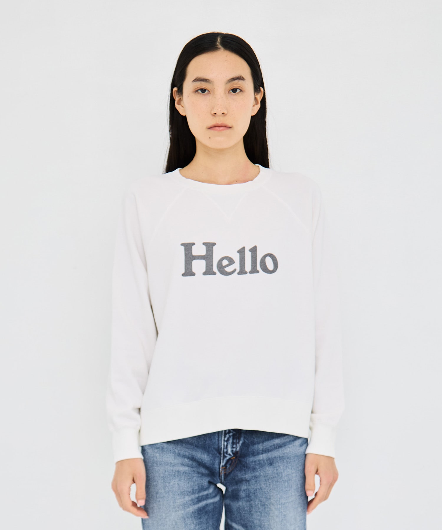 HELLO SWEAT L/S URAKE DYED MADISONBLUE