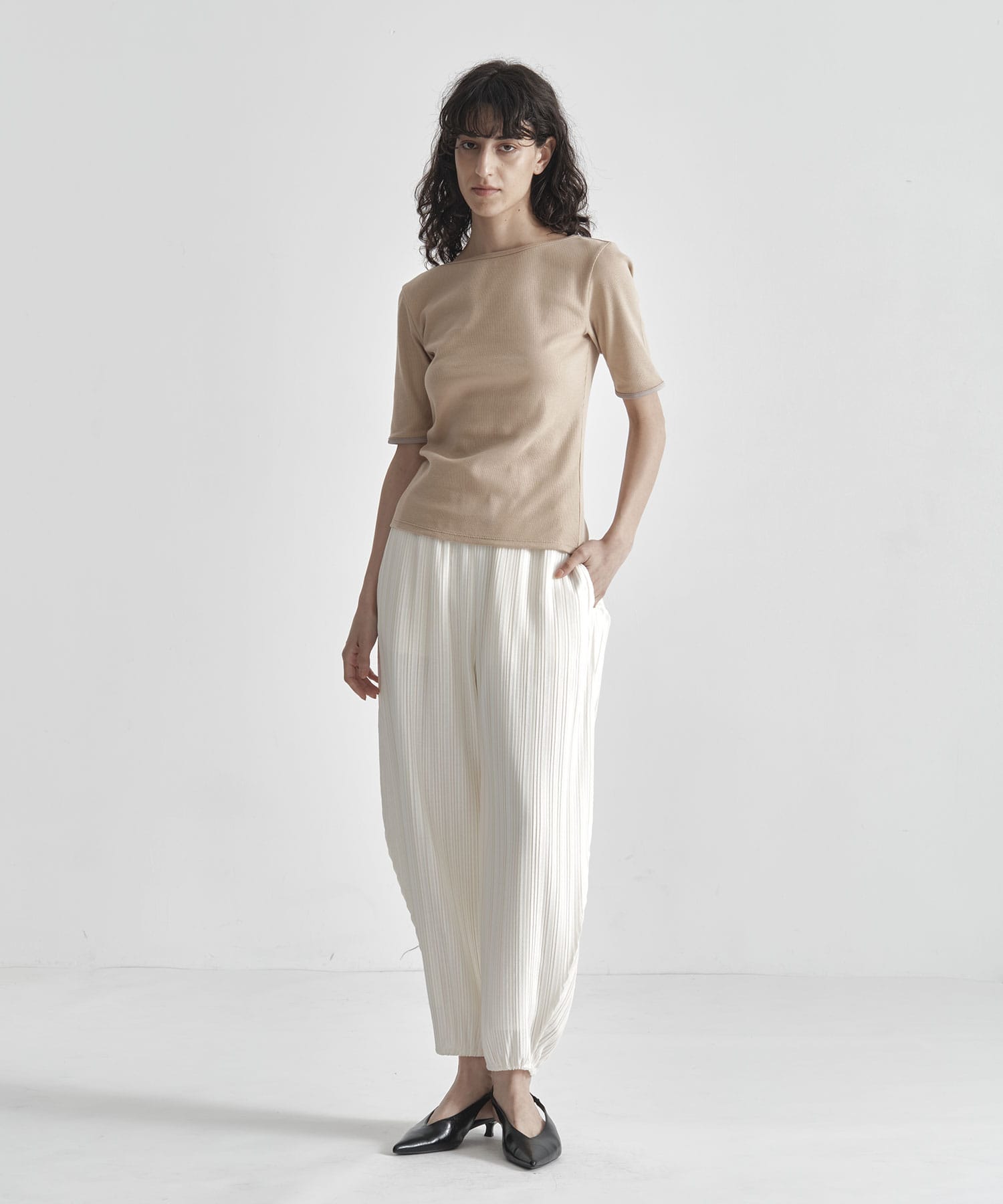 Boat Neck Rib Top THE TOKYO