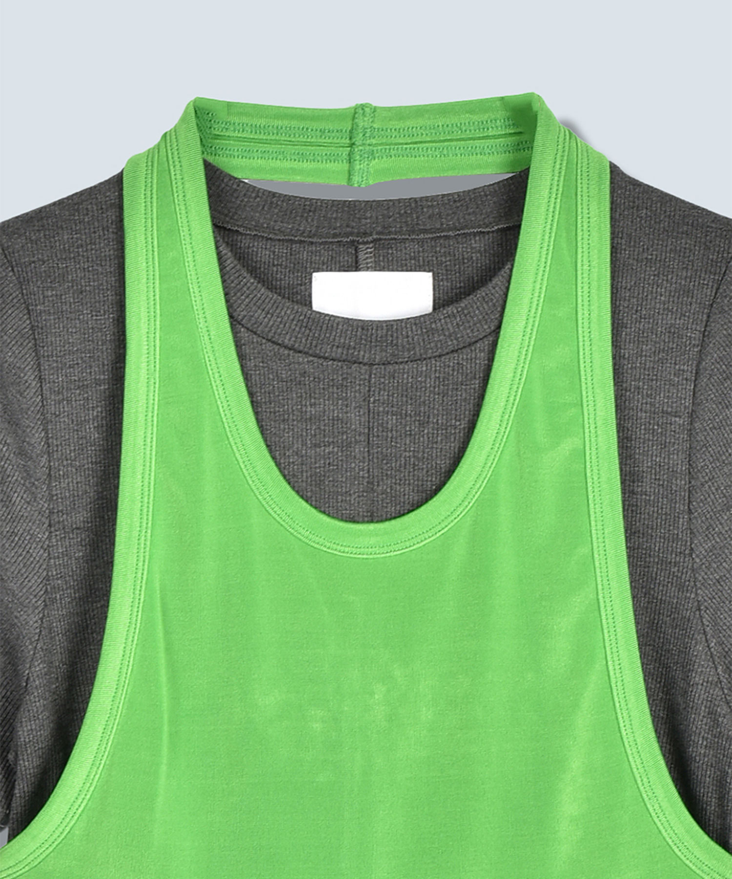 SHEER HALTER LAYERED T-SH OMMO