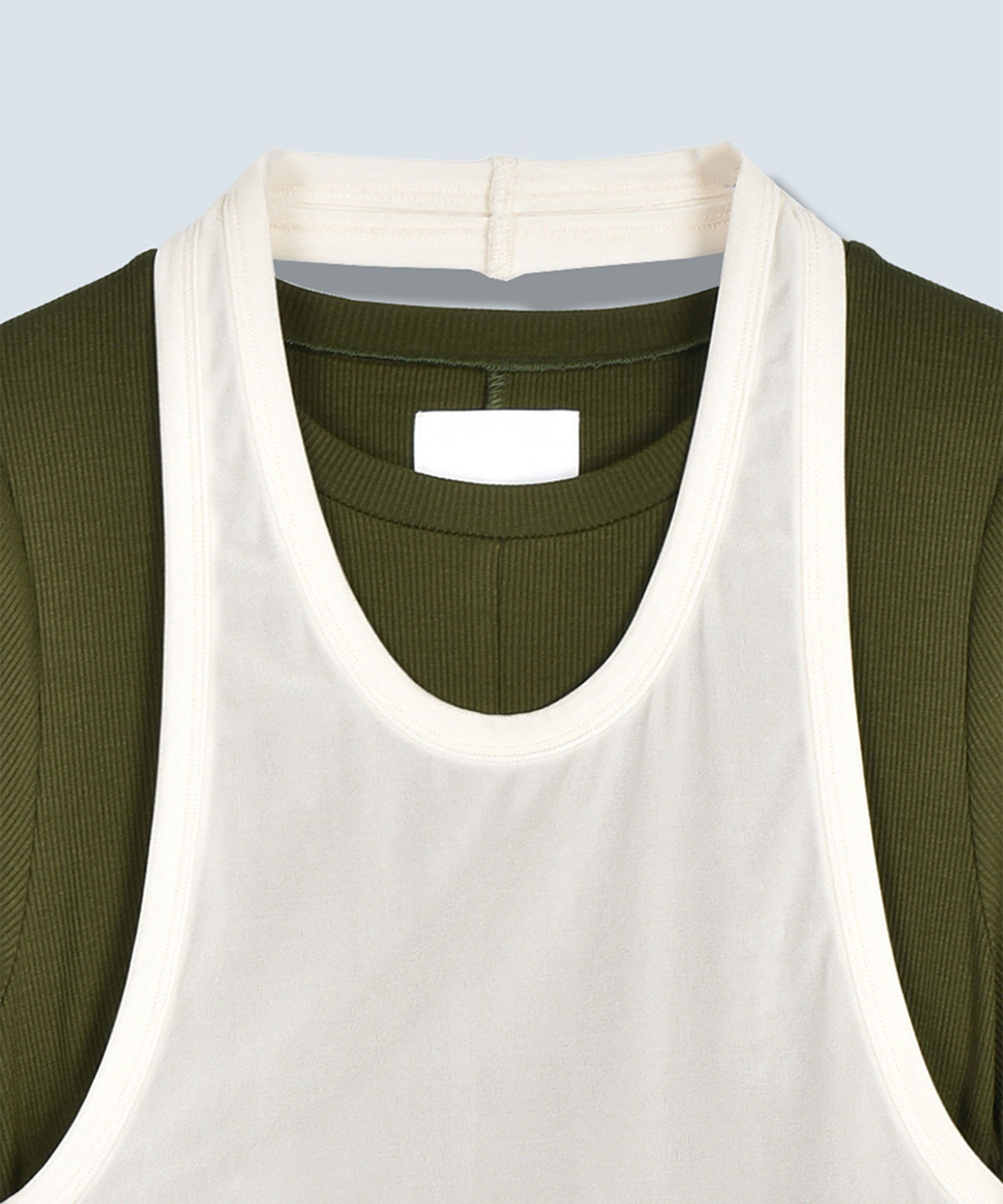 SHEER HALTER LAYERED T-SH OMMO