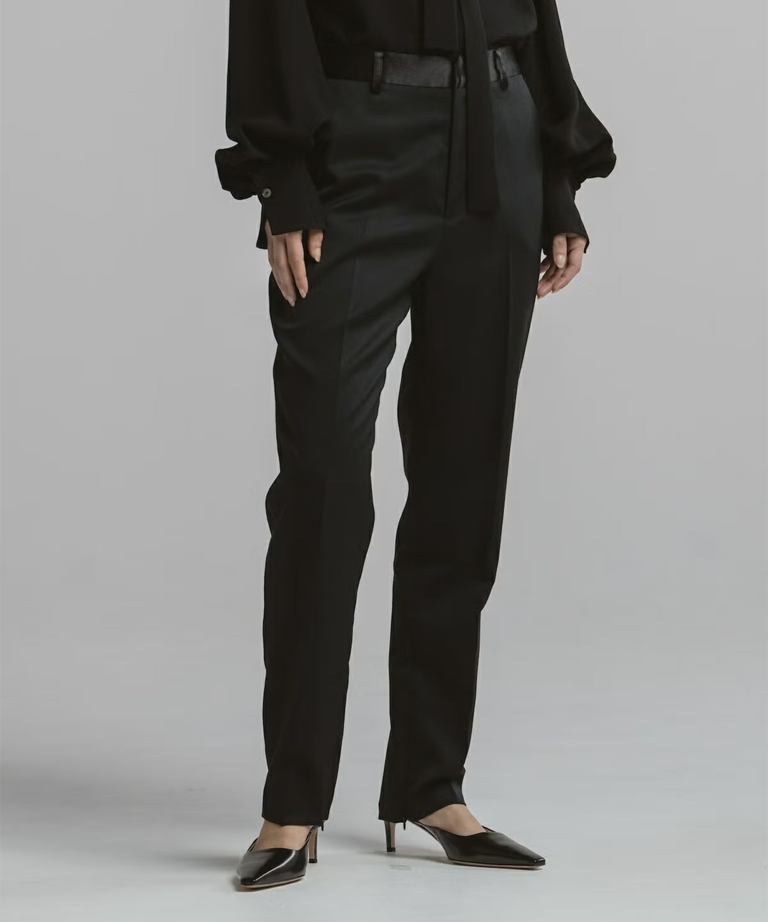 BLACK FORMAL INSIDE ZIP PANTS CINOH