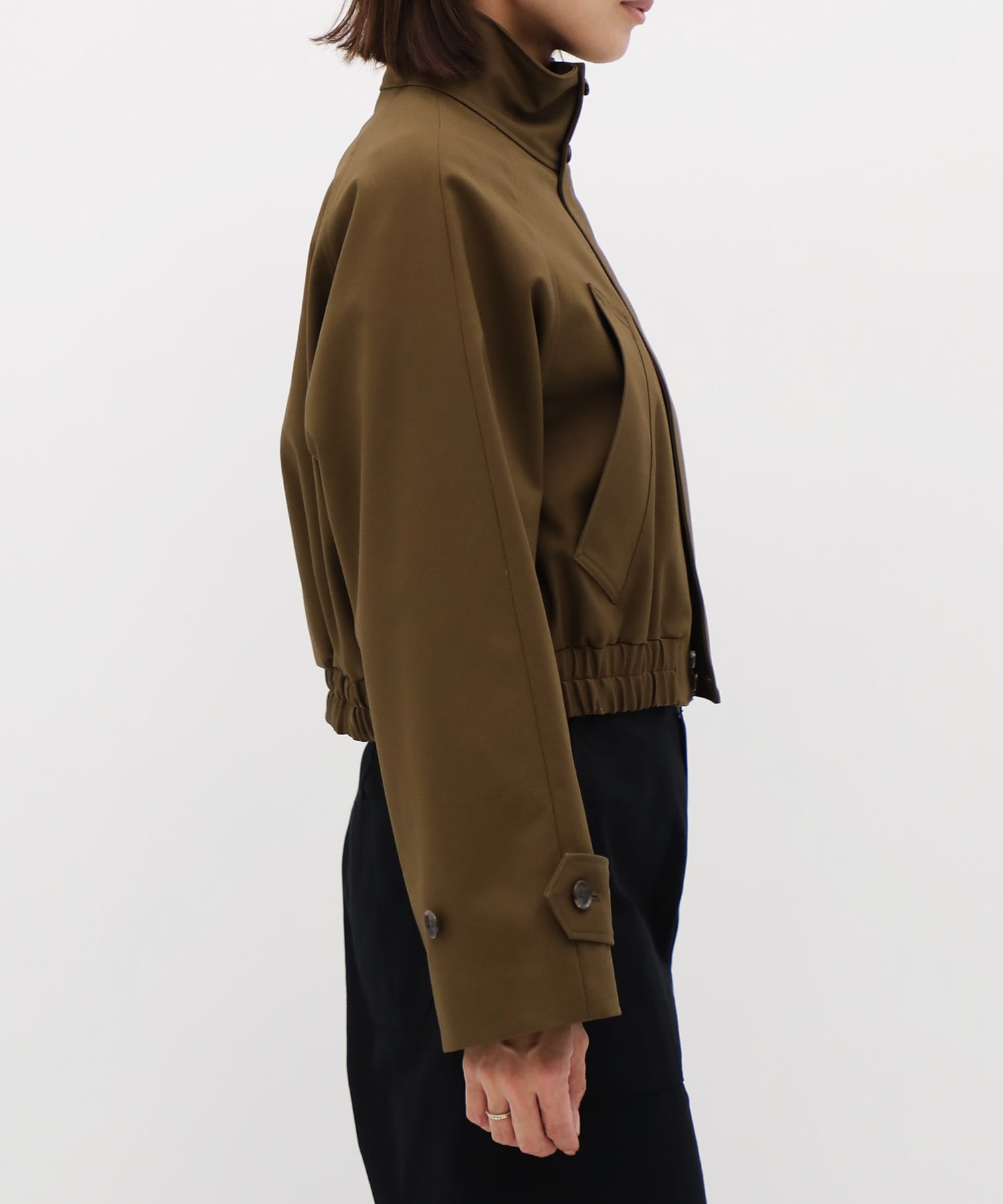 Double Cloth Stand Collar Blouson CITY TOKYO